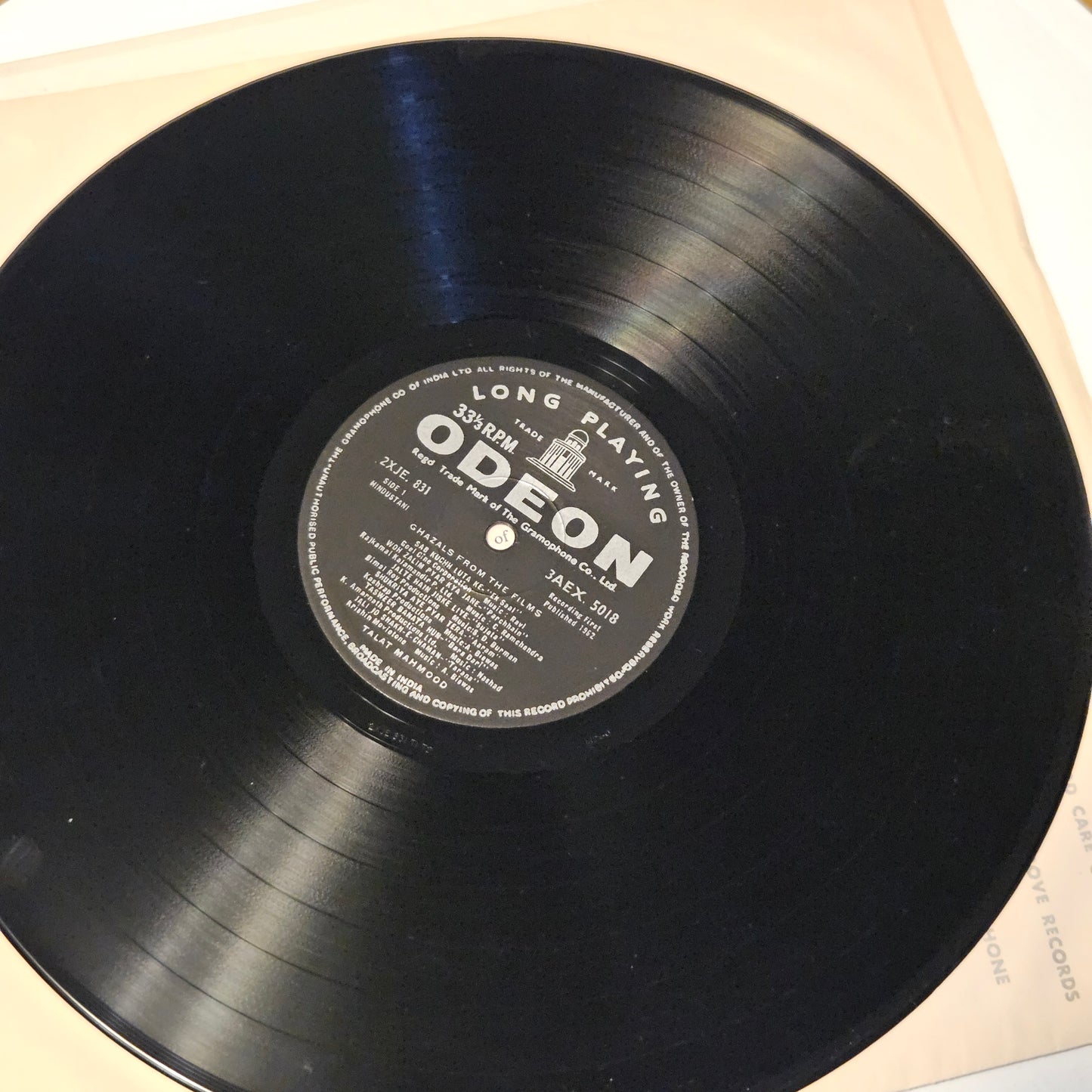 Talat Mahmood - ghazals from Films - The love songs of Talat-  in near mint condition - from original soundtrack 3AEX 5018