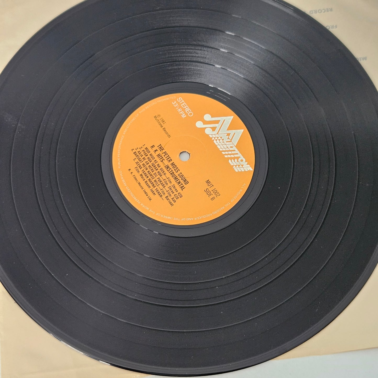 The Peter Moss Sound* (1981) – R. K.'s Film Hits (Instrumental) Multitone (2) – MUT 1002 in excellent condition