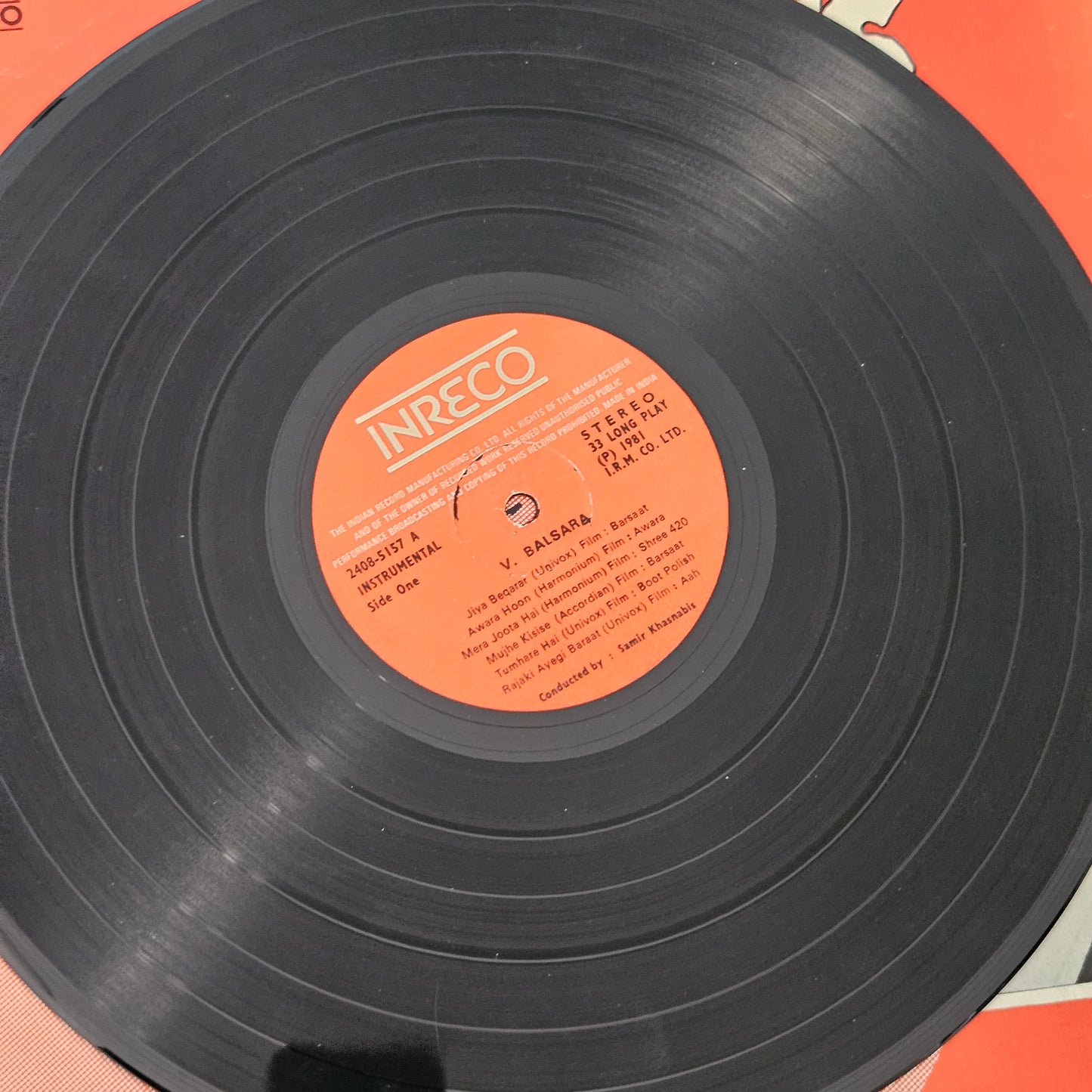 V. Balsara – 12 Hits Of R.K. Inreco – 2408-5157 LP 1981 in VG++ condition