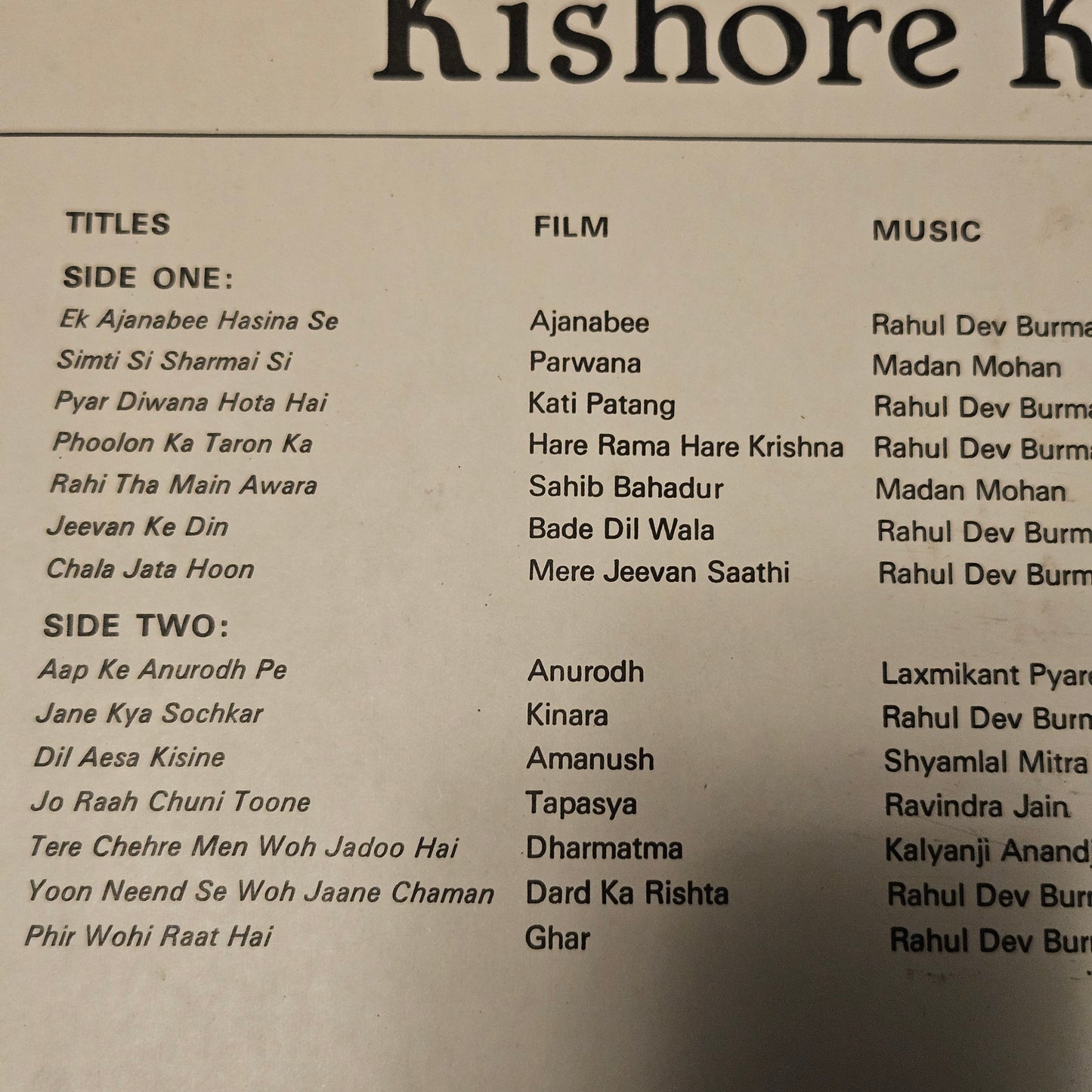Magic Moments Kishore Kumar in near mint