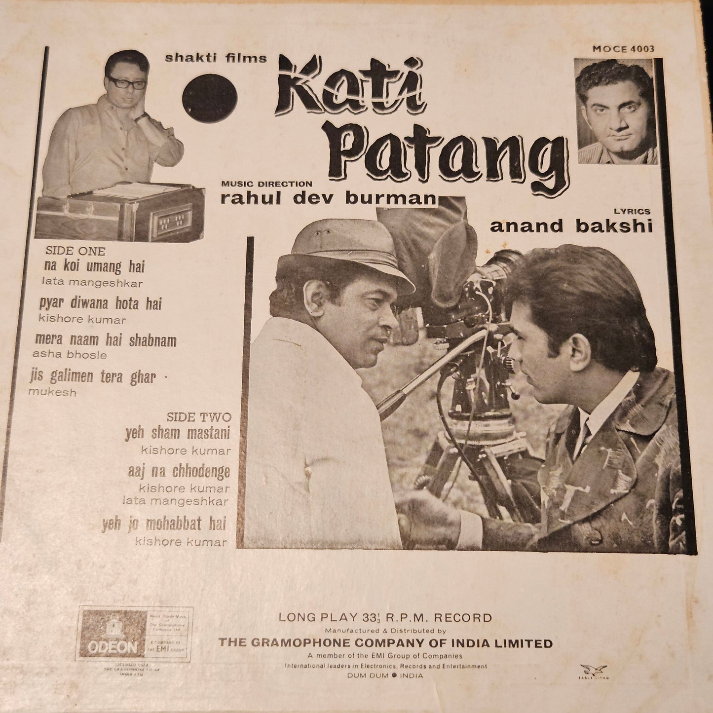 Kati Patang -  original soundtrack and music R. D. Burman - Blockbuster in Excellent - played and verified