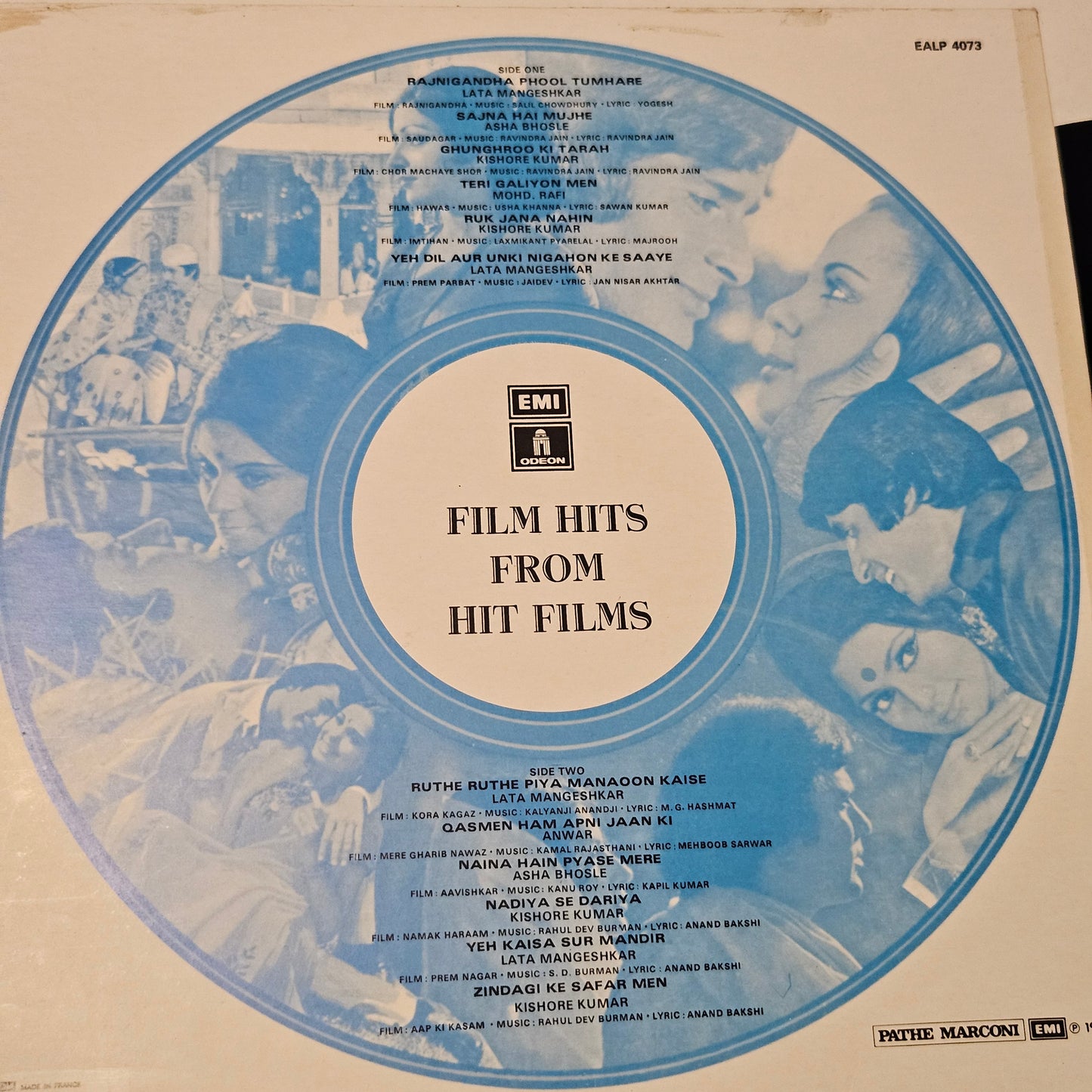 Rare EMI France Pressing Film Hits from Hit films - EALP 4073 in Excellent A collection of good songs