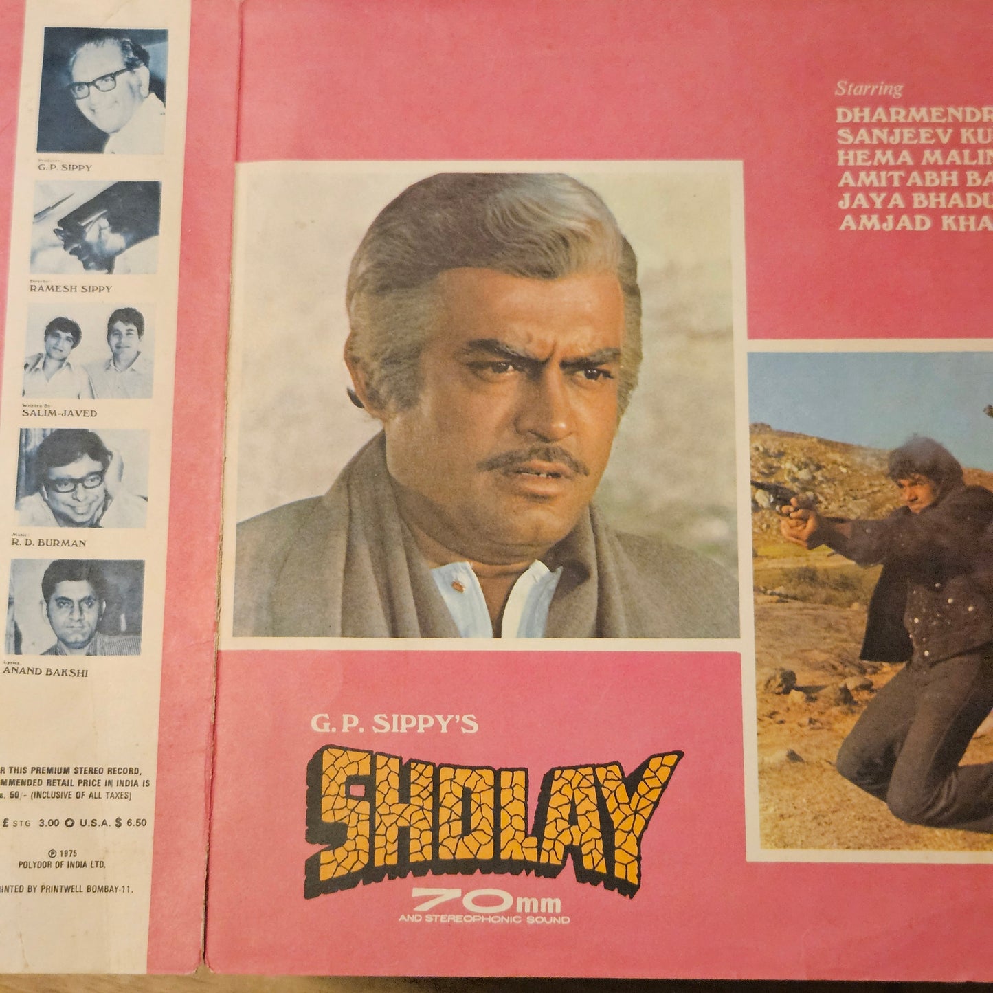 Sholay - R D Burman blockbuster 1st Rare edition Multofold edition in excellent - read description