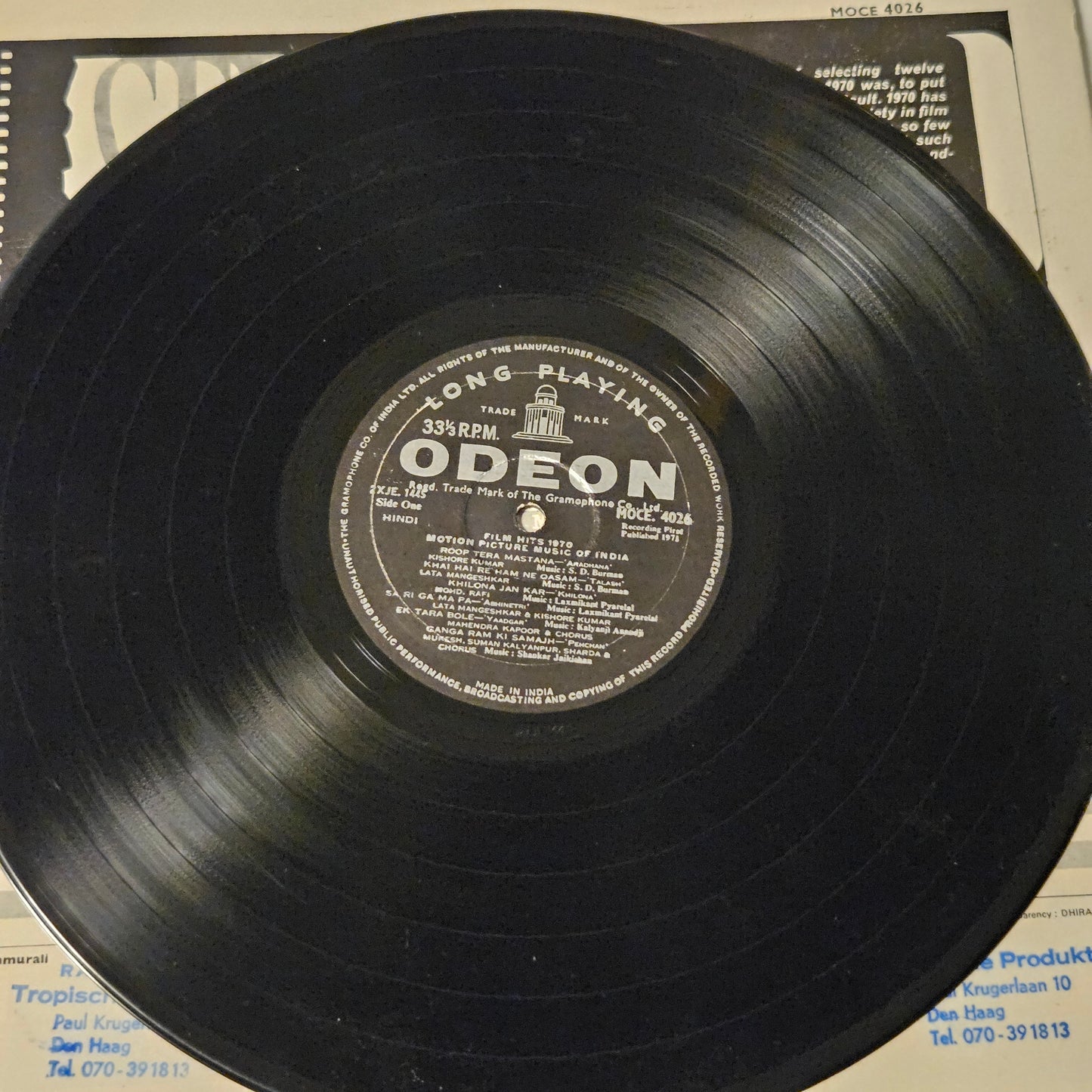 Film Hits of 1970 - Good Collection of songs Ring Odeon edition in near mint condition from original soundtracks MOCE 4026