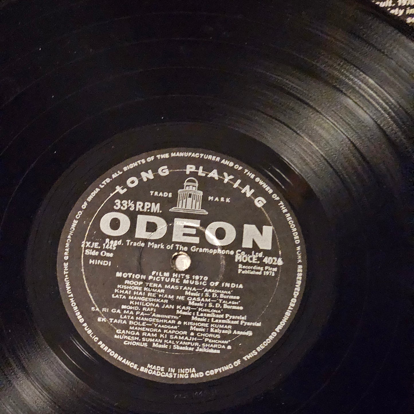 Film Hits of 1970 - Good Collection of songs Ring Odeon edition in near mint condition from original soundtracks MOCE 4026