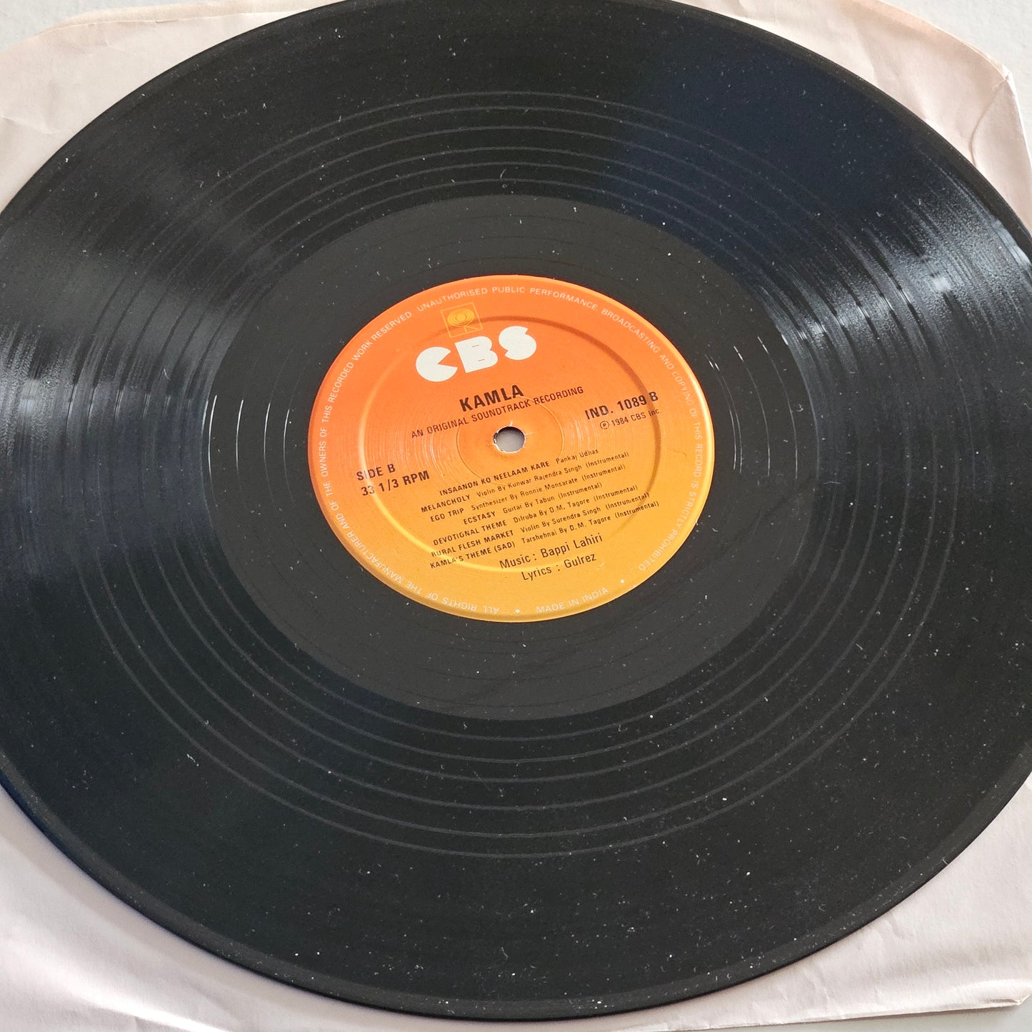 Kamla (1984) - original soundtrack on LP  Music by Bappi Lahiri classic - near Mint in Pristine condition
