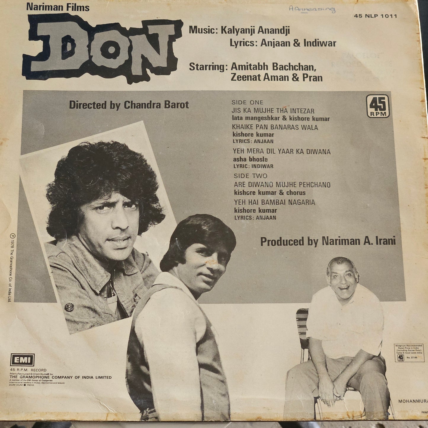 Don - Kalyanji Anandji superhit Psychedelic Funk in excellent to near mint condition