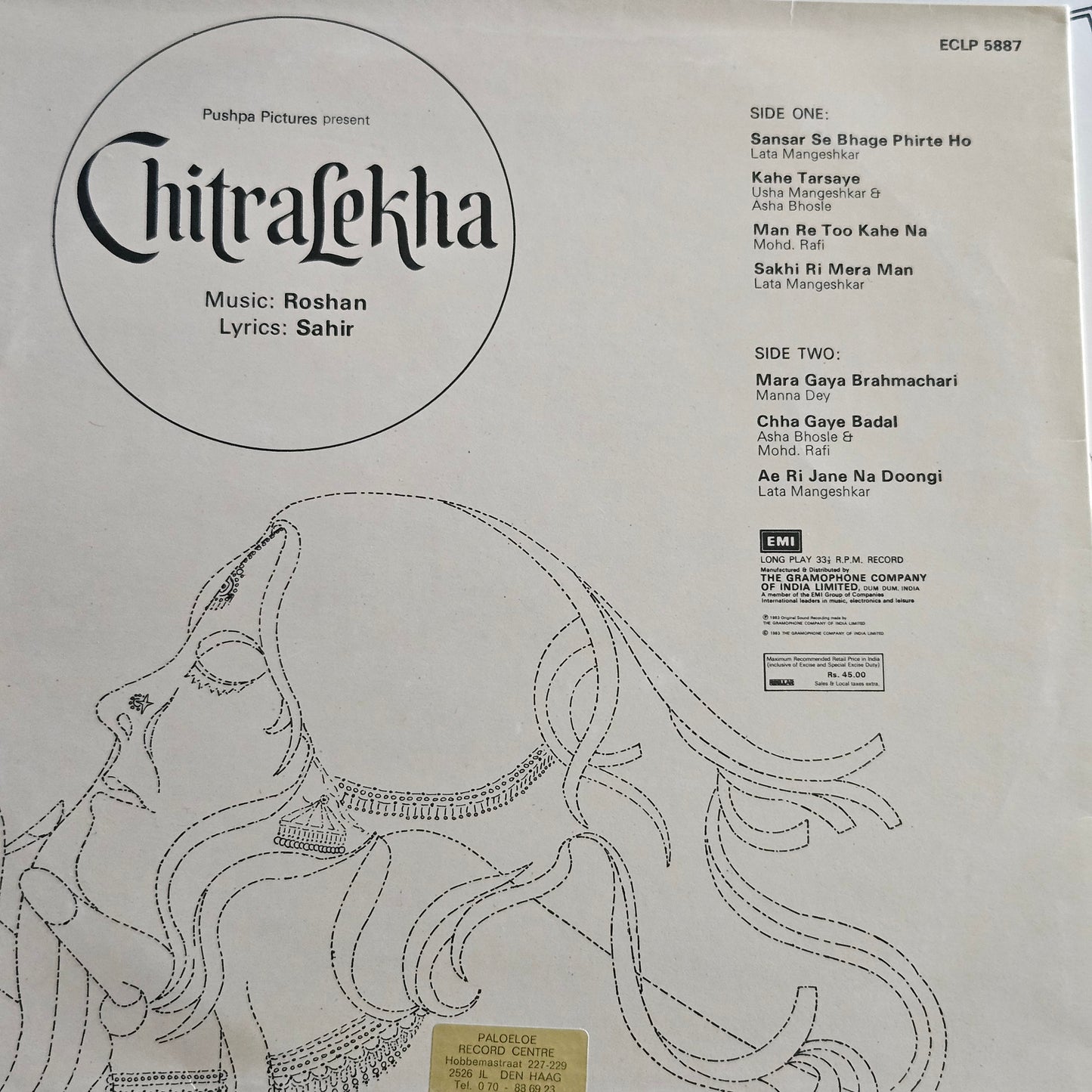 3 LPs classic Bollywood OST Bahu Begum , Anarkali and Chitralekha in near mint in Pristine condition