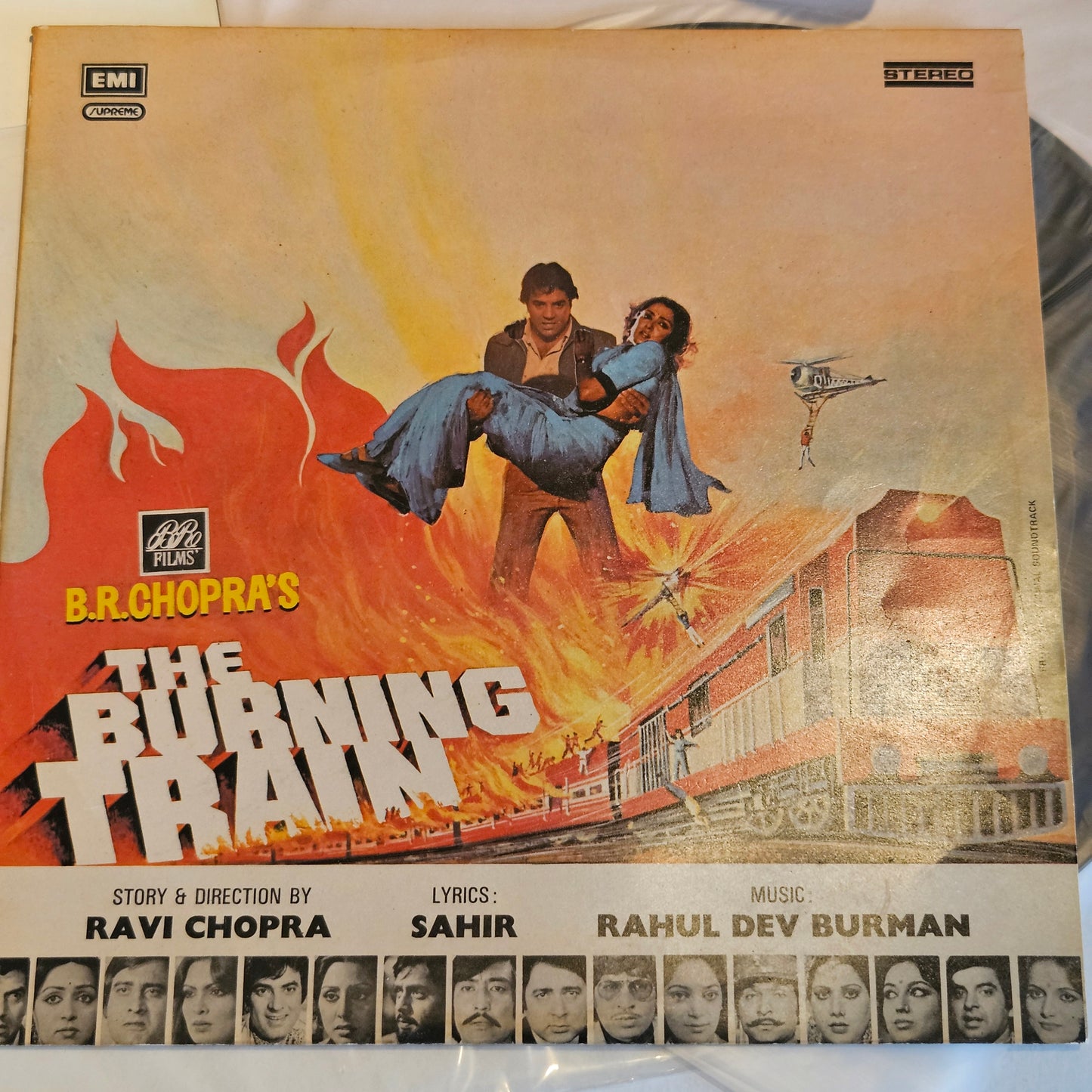 The Burning Train - R. D. Burman Superhit Blockbuster in near mint condition - original soundtrack 1979 release in Supreme Stereo