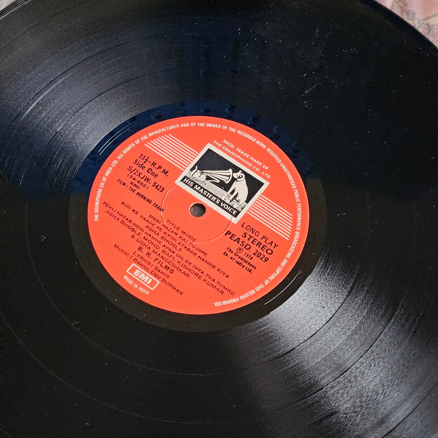 The Burning Train - R. D. Burman Superhit Blockbuster in near mint condition - original soundtrack 1979 release in Supreme Stereo
