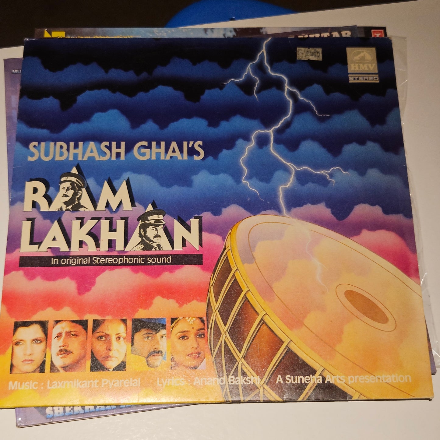 3 lps (80s- 90s hits) Anil Kapoor superhit films 1. Tezaab 2. Ram Lakhan and 3. Mr. India  by In near mint  condition - original released soundtracks - Music by Laxmikant Pyarelal
