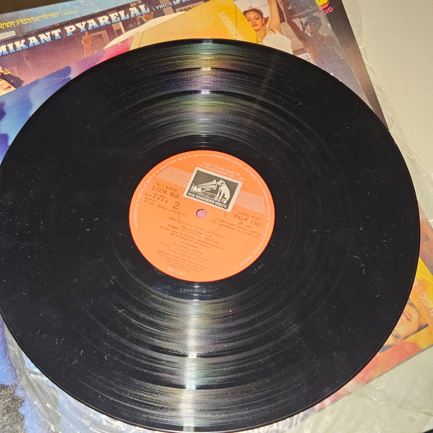 3 lps (80s- 90s hits) Anil Kapoor superhit films 1. Tezaab 2. Ram Lakhan and 3. Mr. India  by In near mint  condition - original released soundtracks - Music by Laxmikant Pyarelal