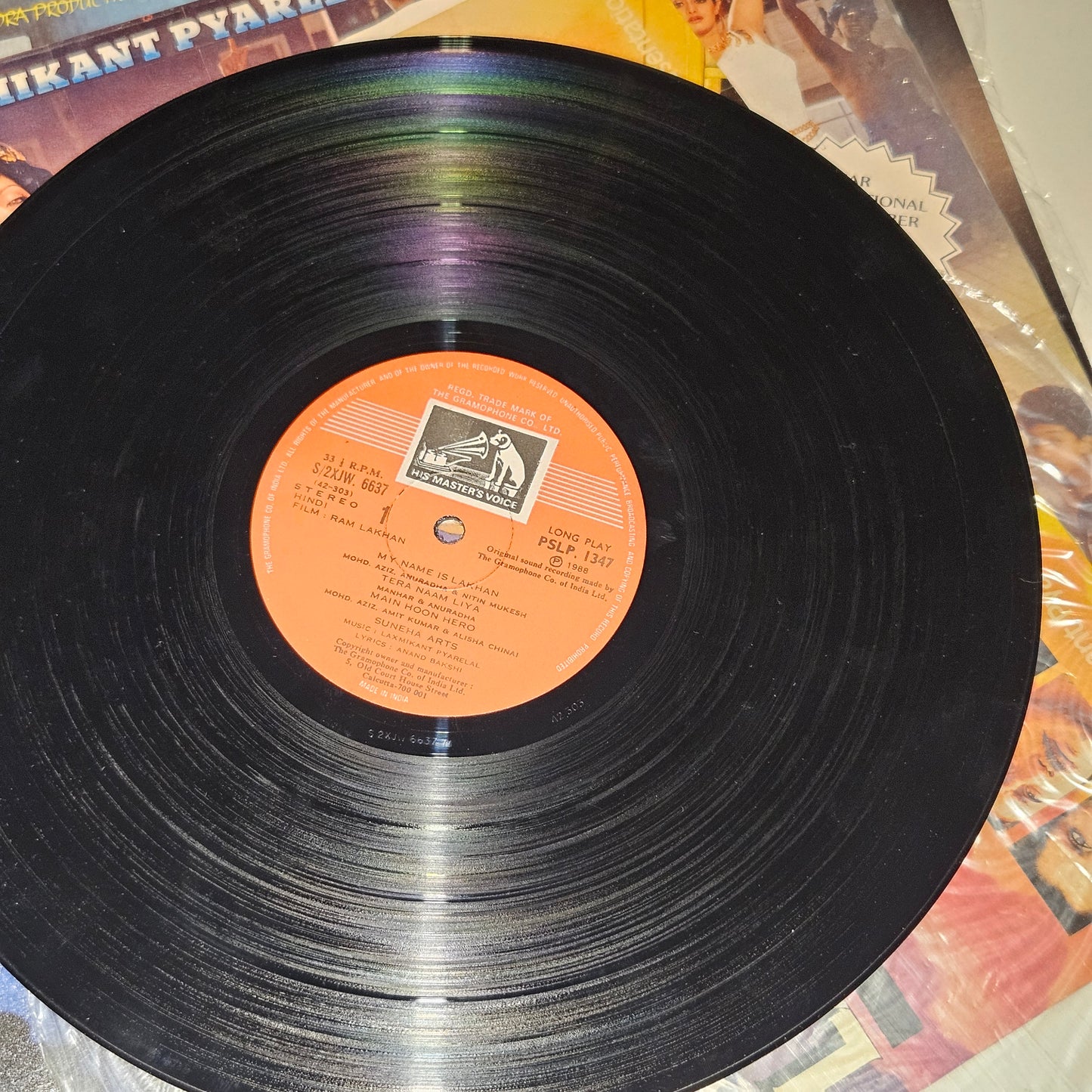 3 lps (80s- 90s hits) Anil Kapoor superhit films 1. Tezaab 2. Ram Lakhan and 3. Mr. India  by In near mint  condition - original released soundtracks - Music by Laxmikant Pyarelal