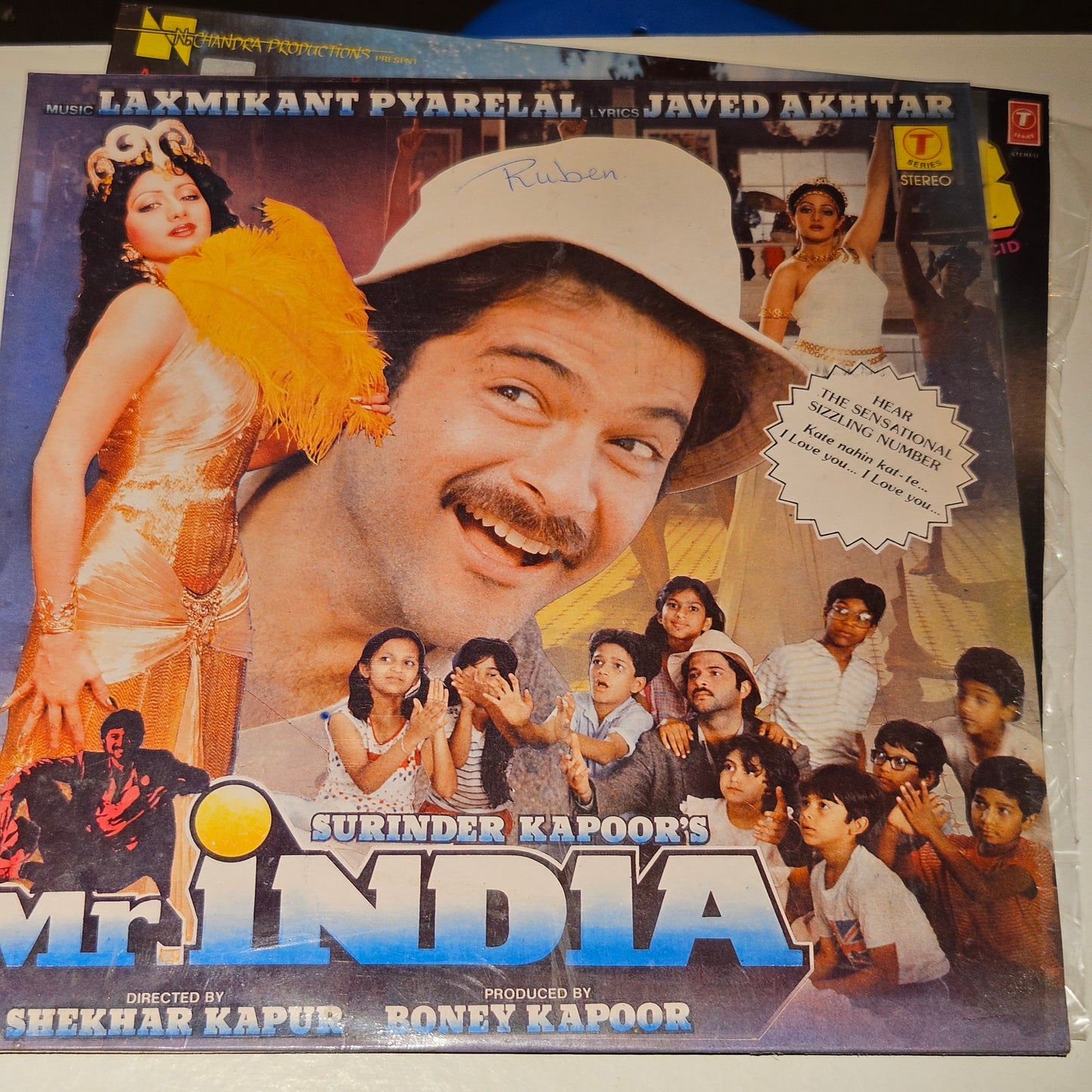 3 lps (80s- 90s hits) Anil Kapoor superhit films 1. Tezaab 2. Ram Lakhan and 3. Mr. India  by In near mint  condition - original released soundtracks - Music by Laxmikant Pyarelal
