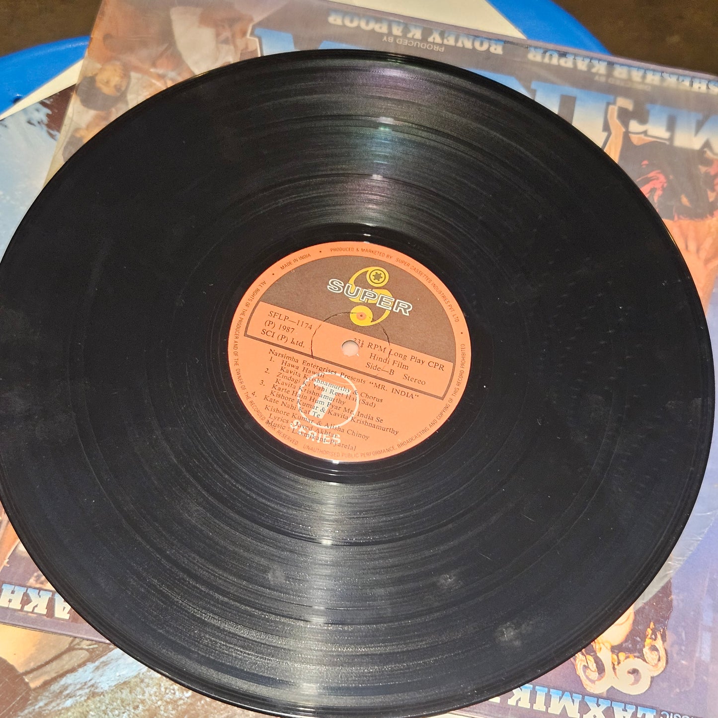 3 lps (80s- 90s hits) Anil Kapoor superhit films 1. Tezaab 2. Ram Lakhan and 3. Mr. India  by In near mint  condition - original released soundtracks - Music by Laxmikant Pyarelal