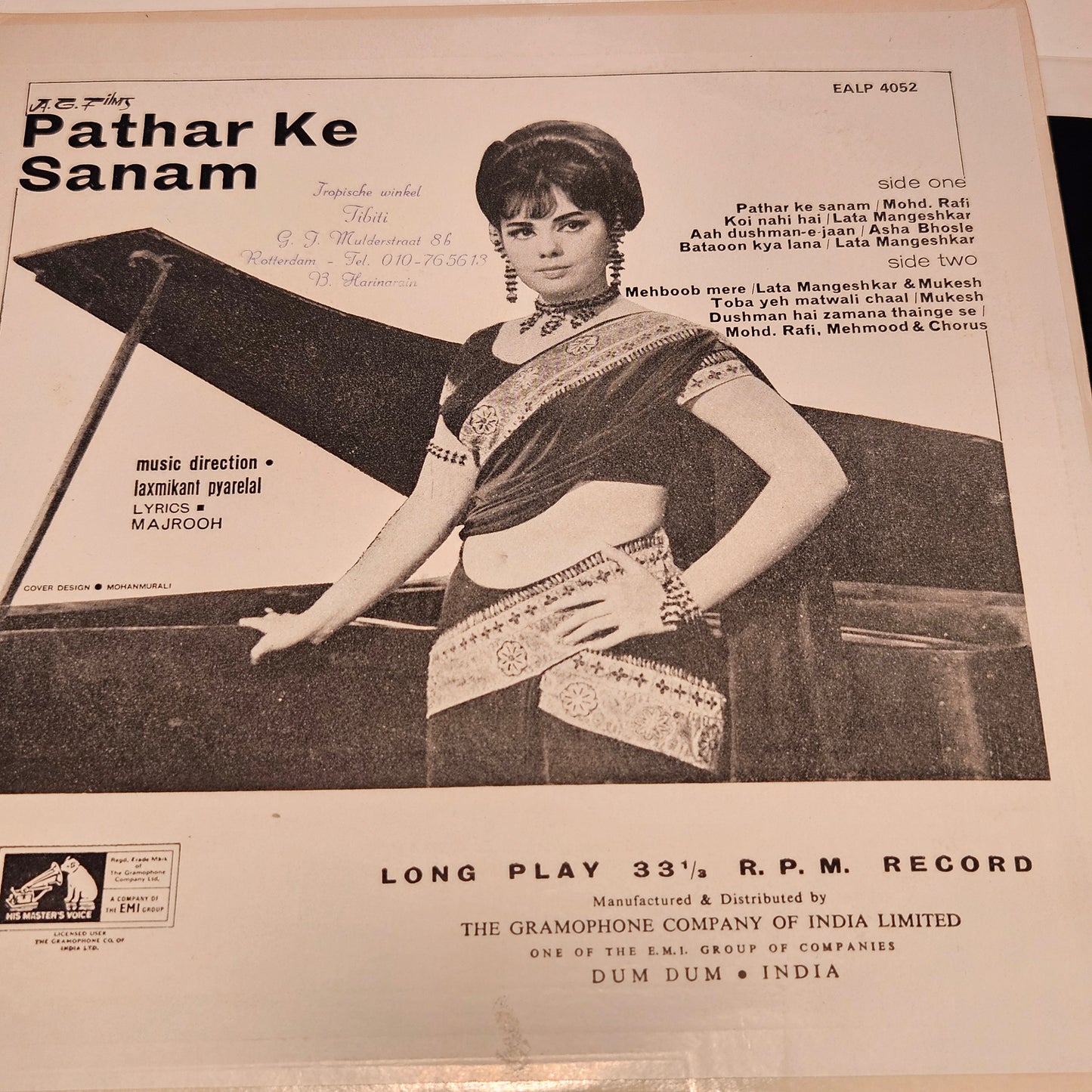 Patthar Ke Sanam - Music by Laxmikant Pyarelal. Super hit - near mint HMV edition- original soundtrack