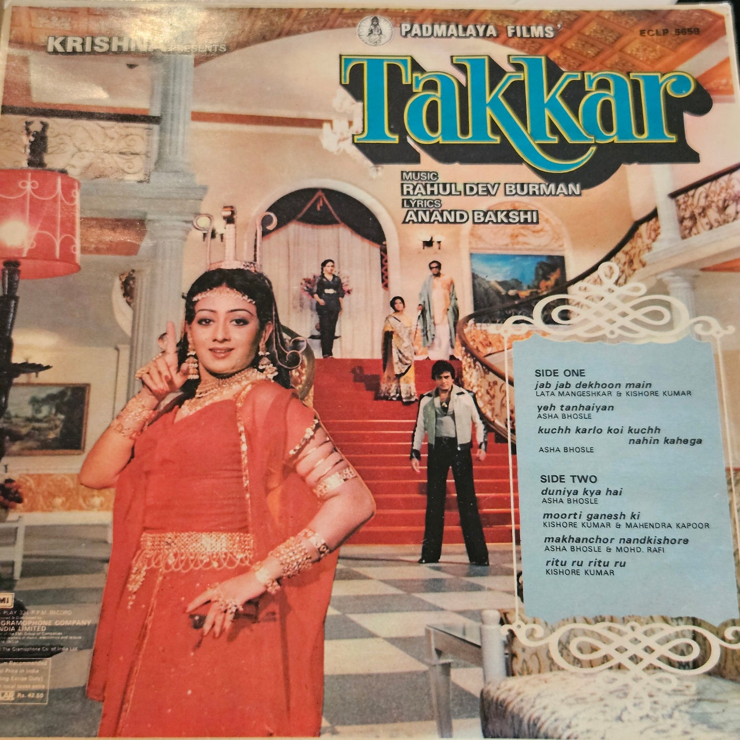 Takkar  - Music by R. D. Burman superhit In gatefold in near mint original soundtrack