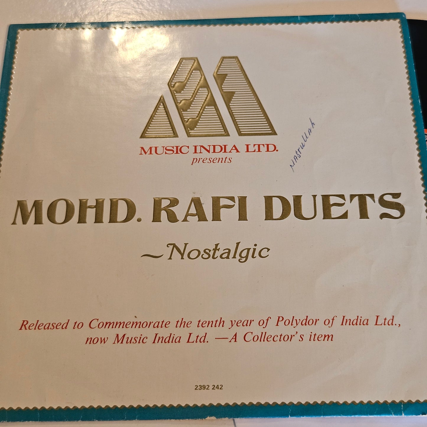 Mohammed Rafi - *Nostalgic* Hit duets from Films in VG+ condition from original soundtracks - Read description
