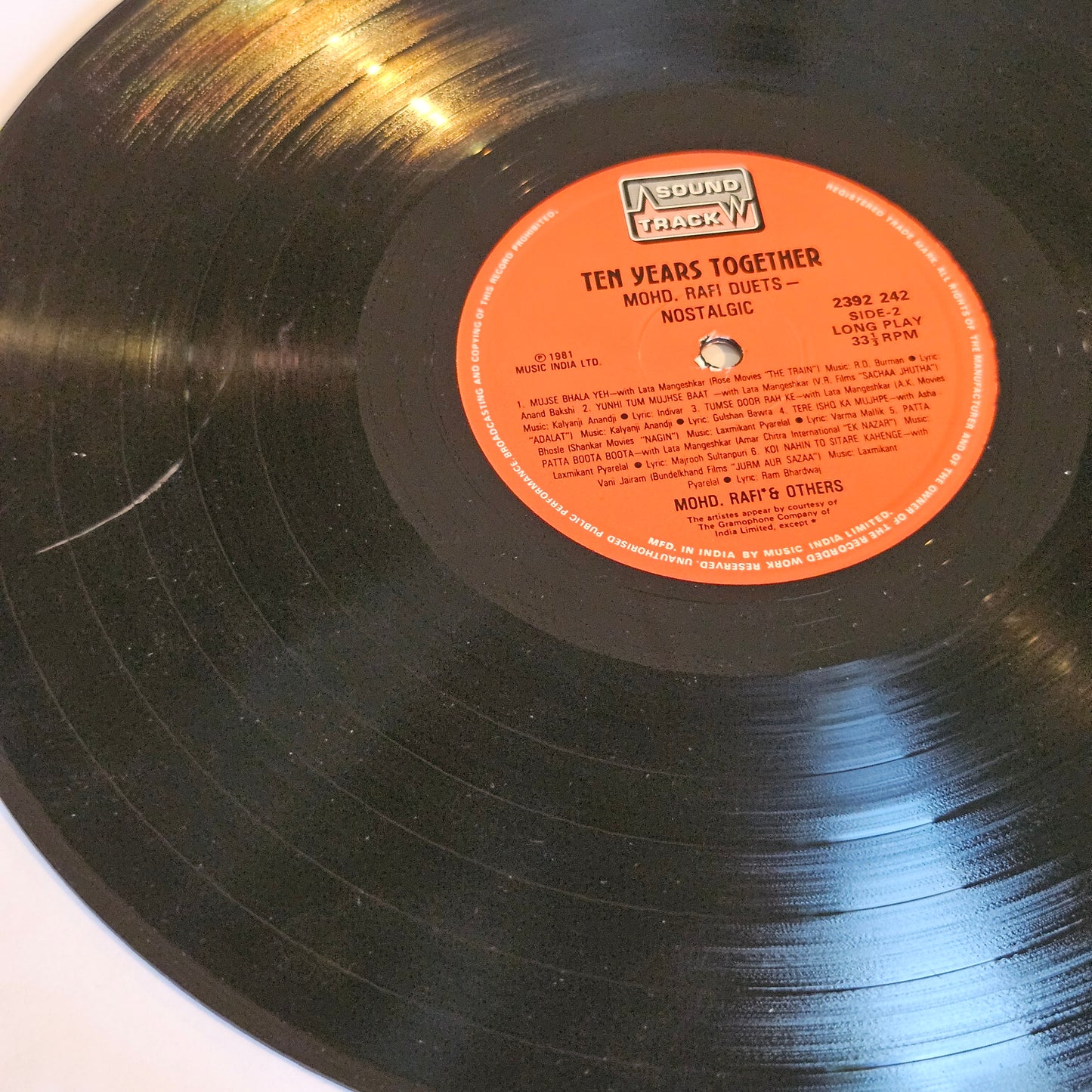 Mohammed Rafi - *Nostalgic* Hit duets from Films in VG+ condition from original soundtracks - Read description