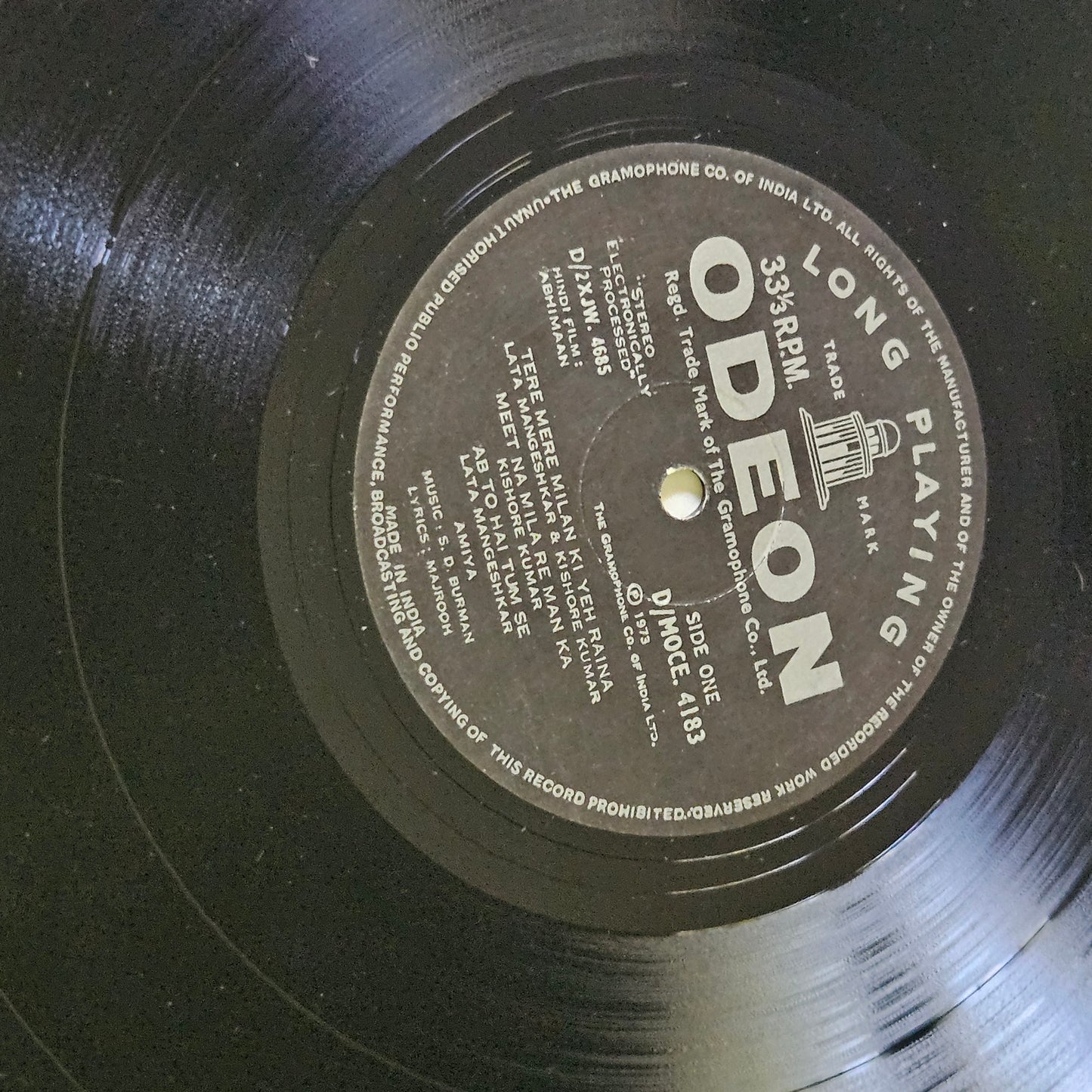 Abhimaan - Original Soundtrck by S. D. Burman in Excellent condition