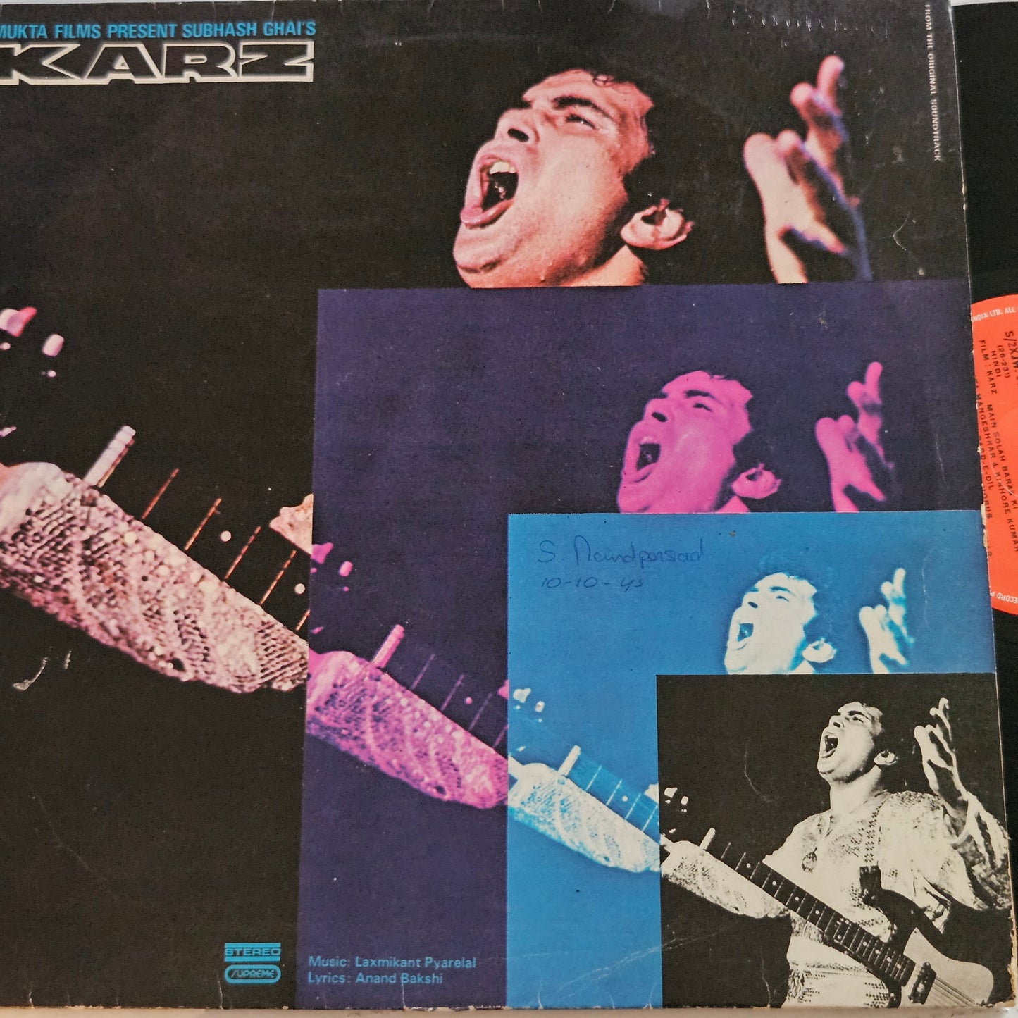 Karz (1977) - laxmikant Pyarelal - Blockbuster  in excellent condition from original soundtrack