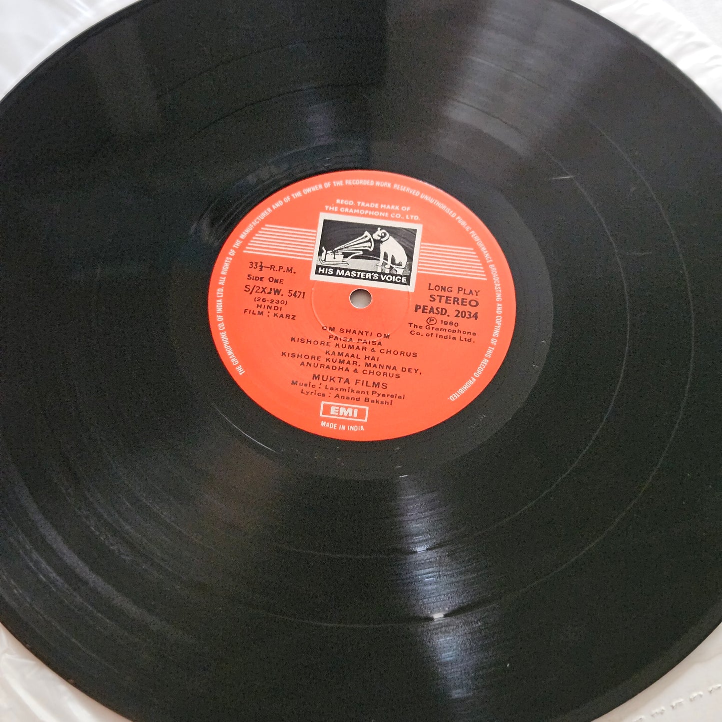 Karz (1977) - laxmikant Pyarelal - Blockbuster  in excellent condition from original soundtrack