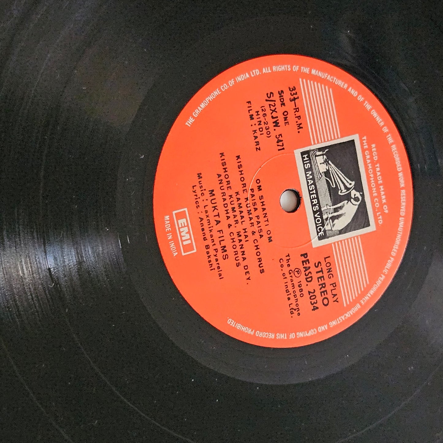 Karz (1980)  - Music by Laxmikant Pyarelal - Blockbuster in Near Mint condition from original soundtrack Gatefold edition