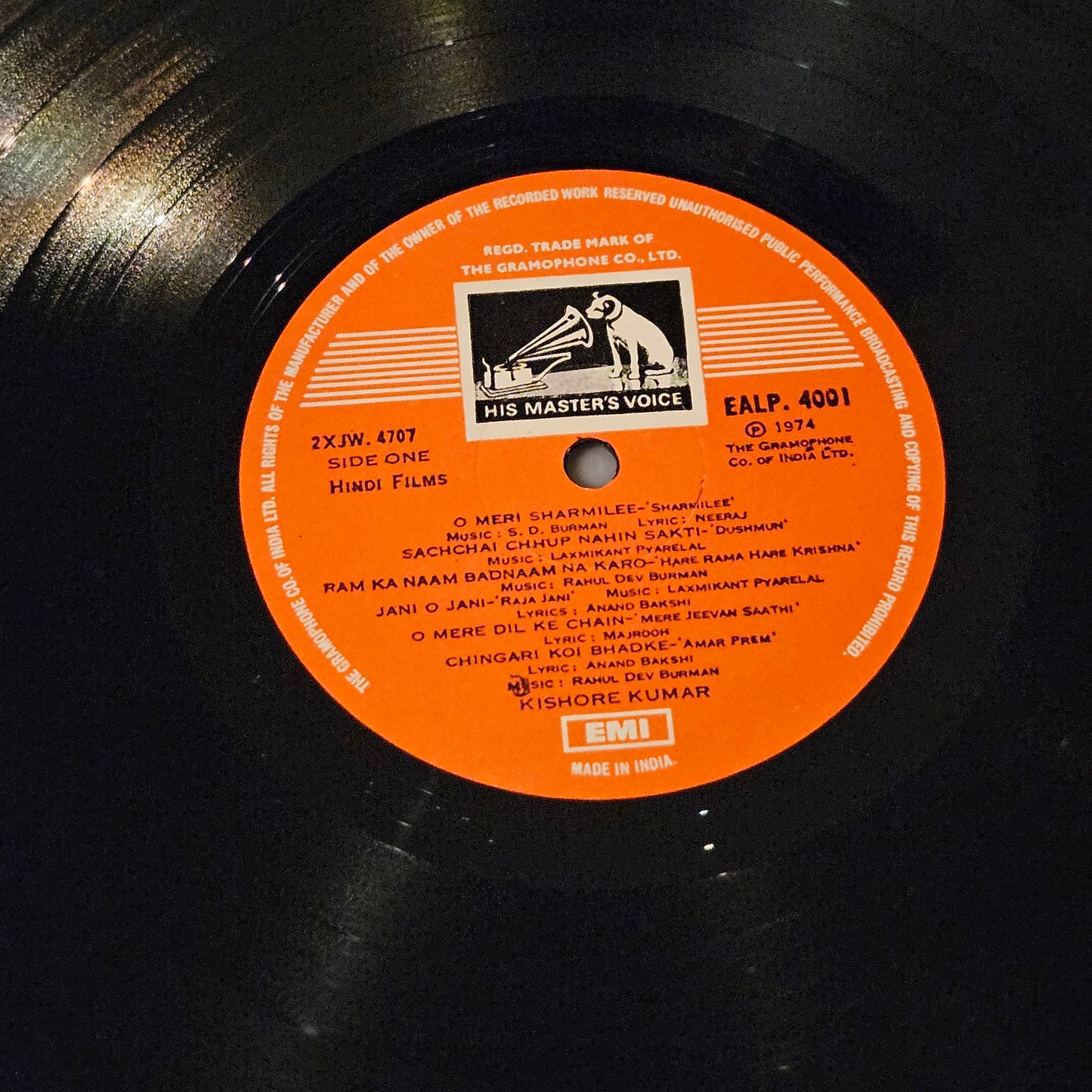Kishore Kumar- Rare collection in near mint condtion - EALP 4001 (rare black and white cover)