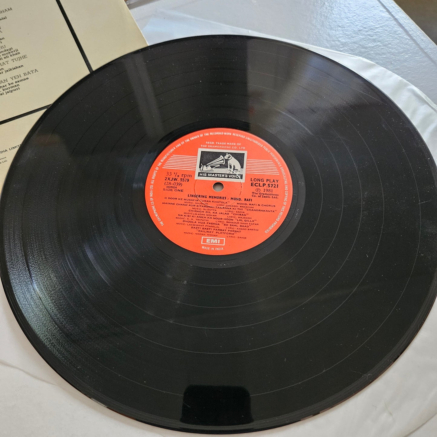 Mohammed Rafi - Lingering memories ECLP 5721 - great collection in Excellent condition from original soundtrack - read description