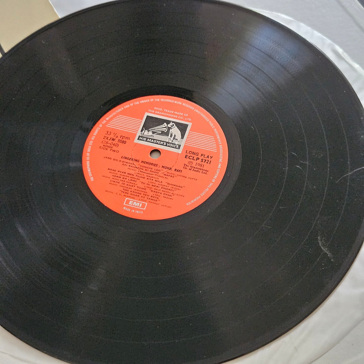 Mohammed Rafi - Lingering memories ECLP 5721 - great collection in Excellent condition from original soundtrack - read description