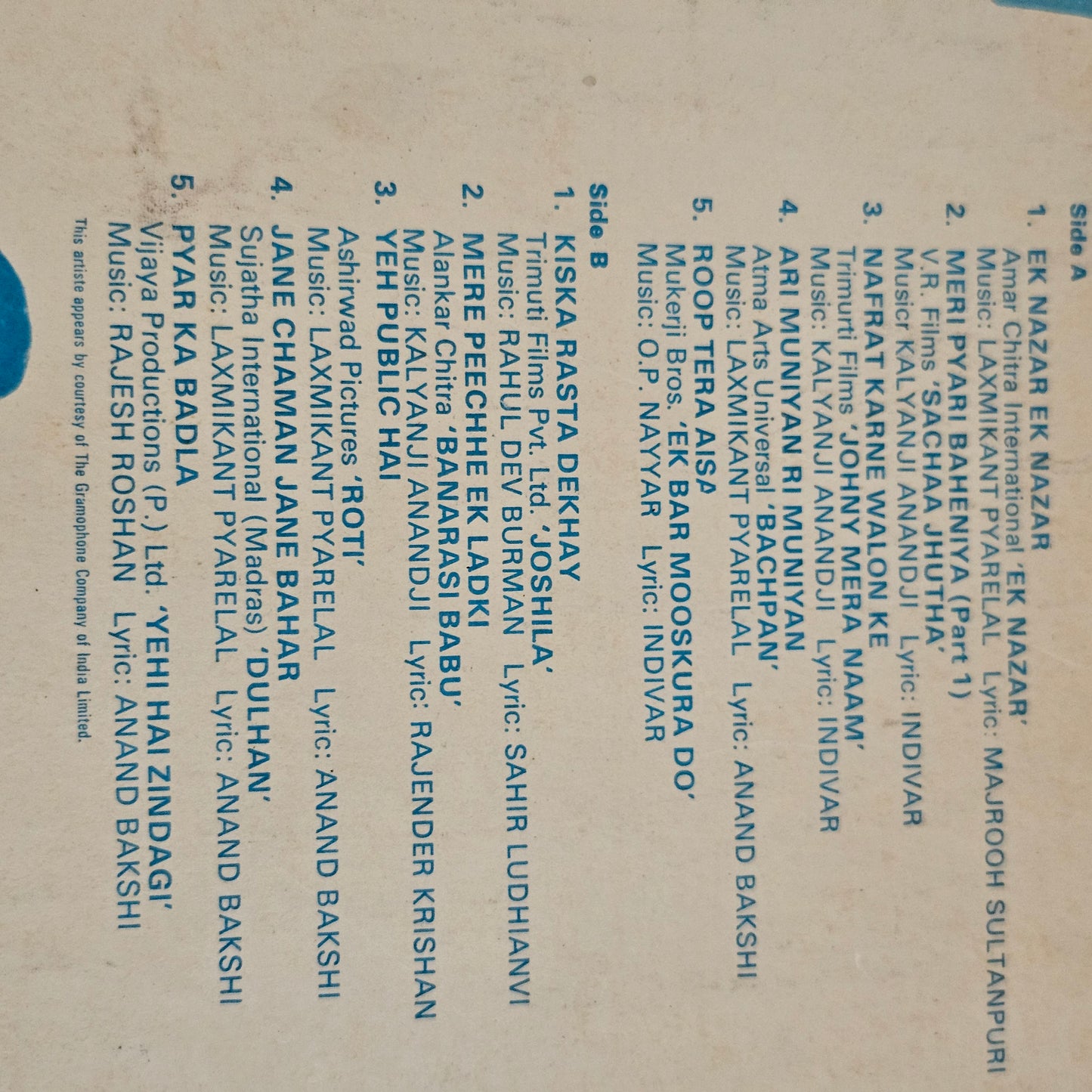 Kishore Kumar - moods 1 Polydor Label 2392162 - Superb collection in Near Mint condition