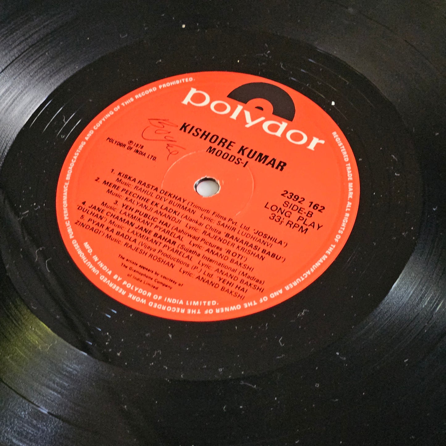 Kishore Kumar - moods 1 Polydor Label 2392162 - Superb collection in Near Mint condition
