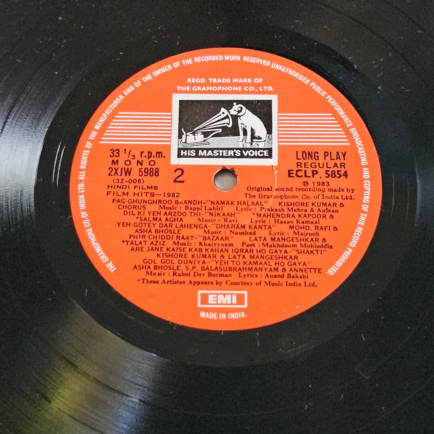 Film Hits 1982 in Near Mint condition HMV ECLP 5854-  original soundtracks