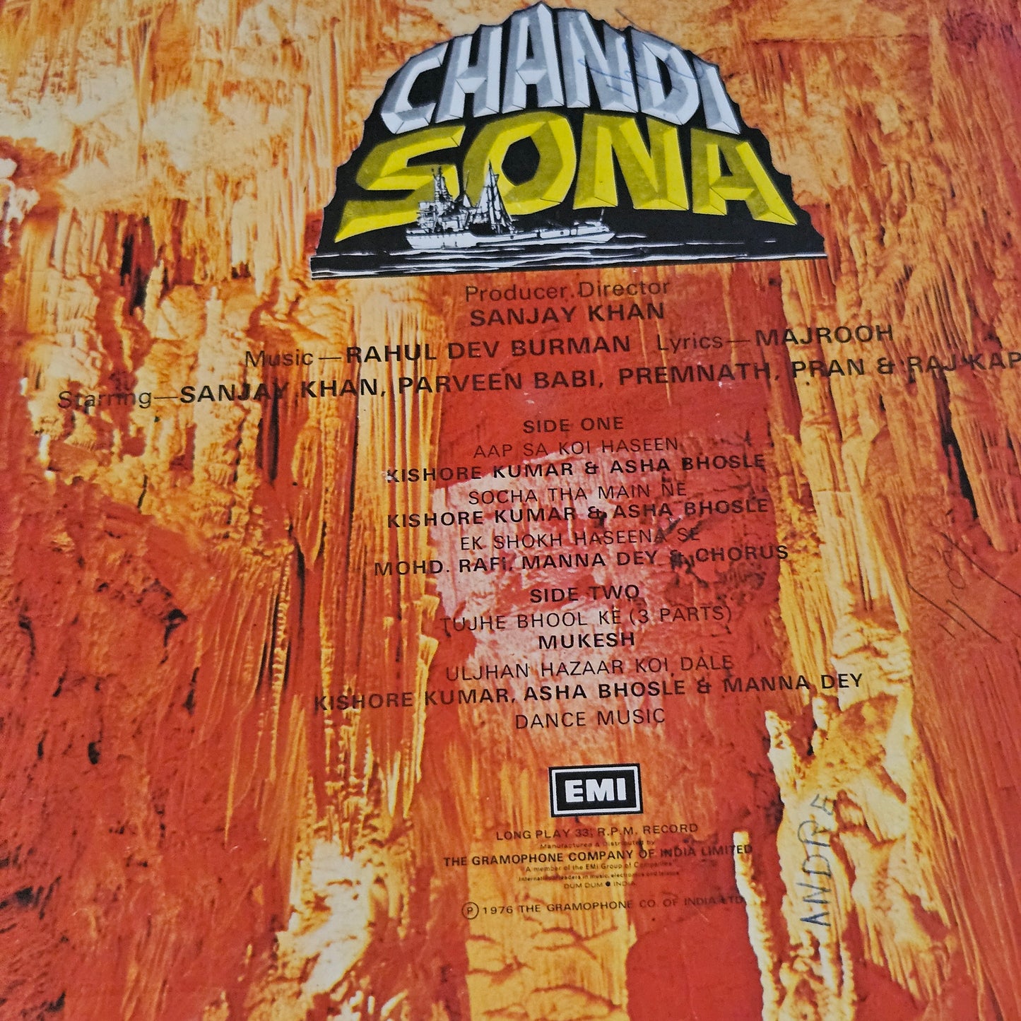 3 LPs Package - Abdullah, Chandi Sona, Warrant  and Kaala Sona in Music by R. D Burman in VG+ to Excellent condition - great deal