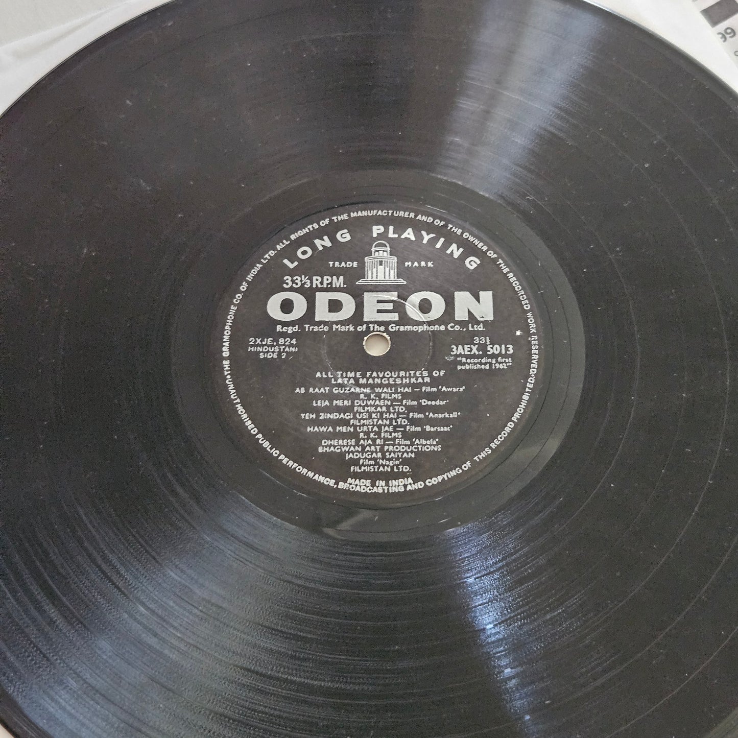 Lata Mangeshkar - All Time favourites 180 GM heavy Odeon in VG++ from original soundtrack