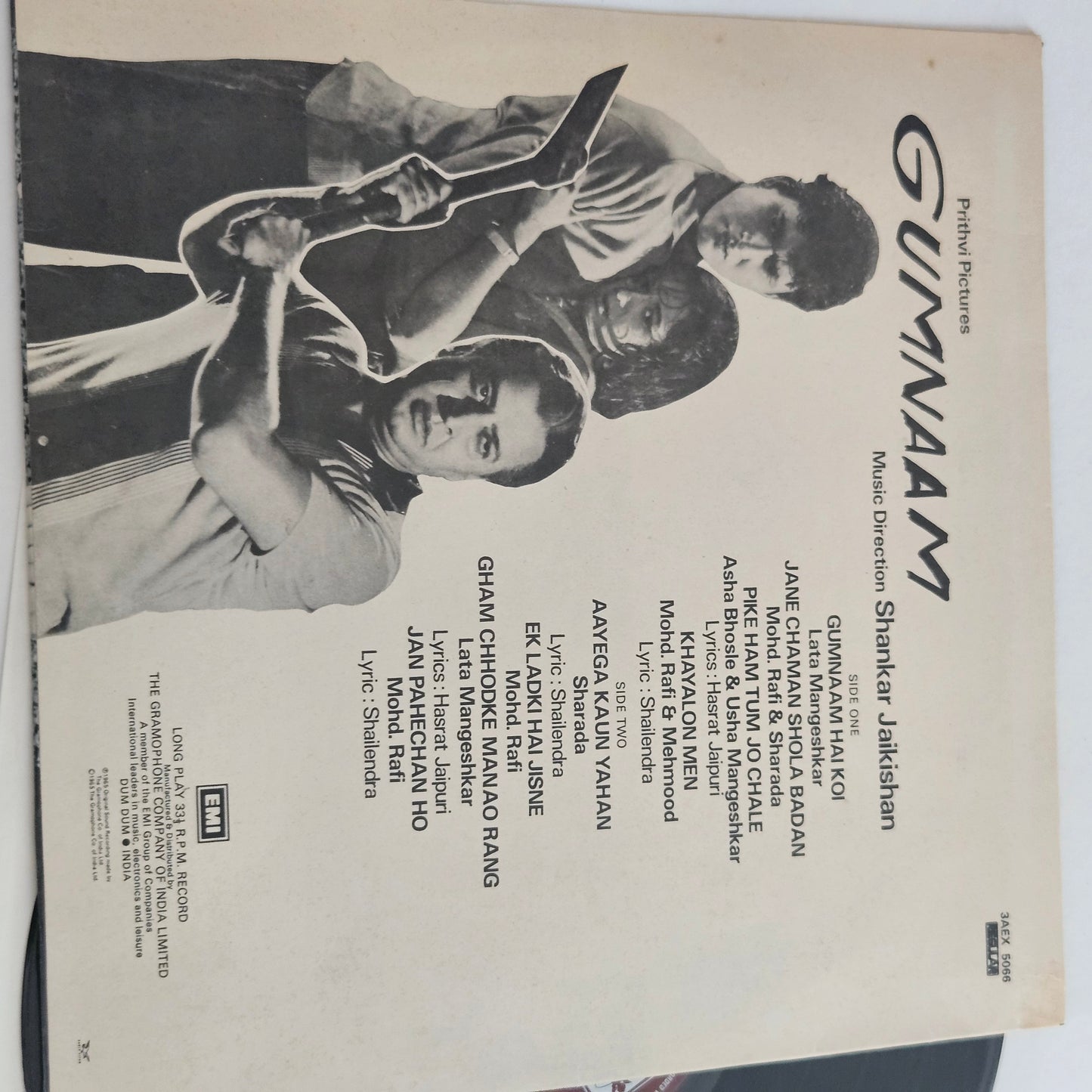 Gumnaam (1965)- Shankar Jaikishan Bollywood OST Vinyl LP - Psychedelic funk-superhit in pristine condition