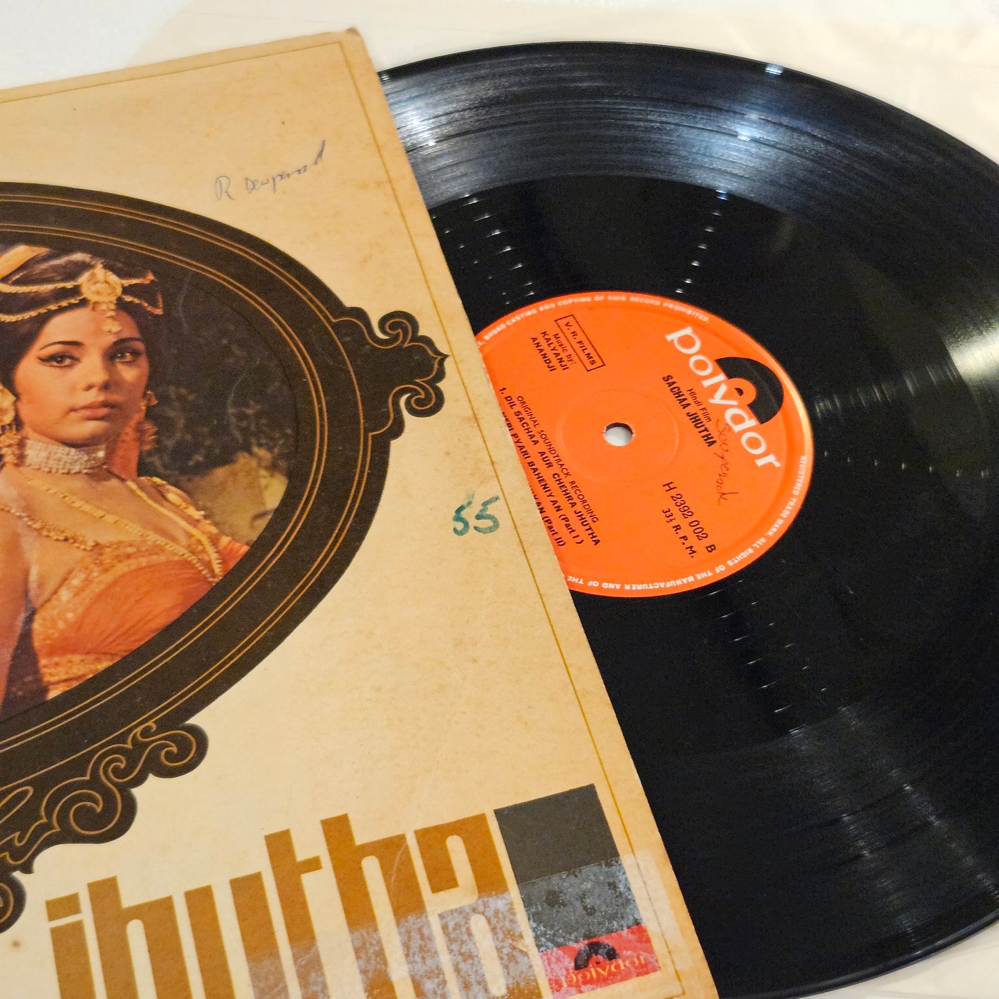Sachaa Jhutha - Kalyanji Anandji superhit Psych funk in excellent condition from original soundtrack