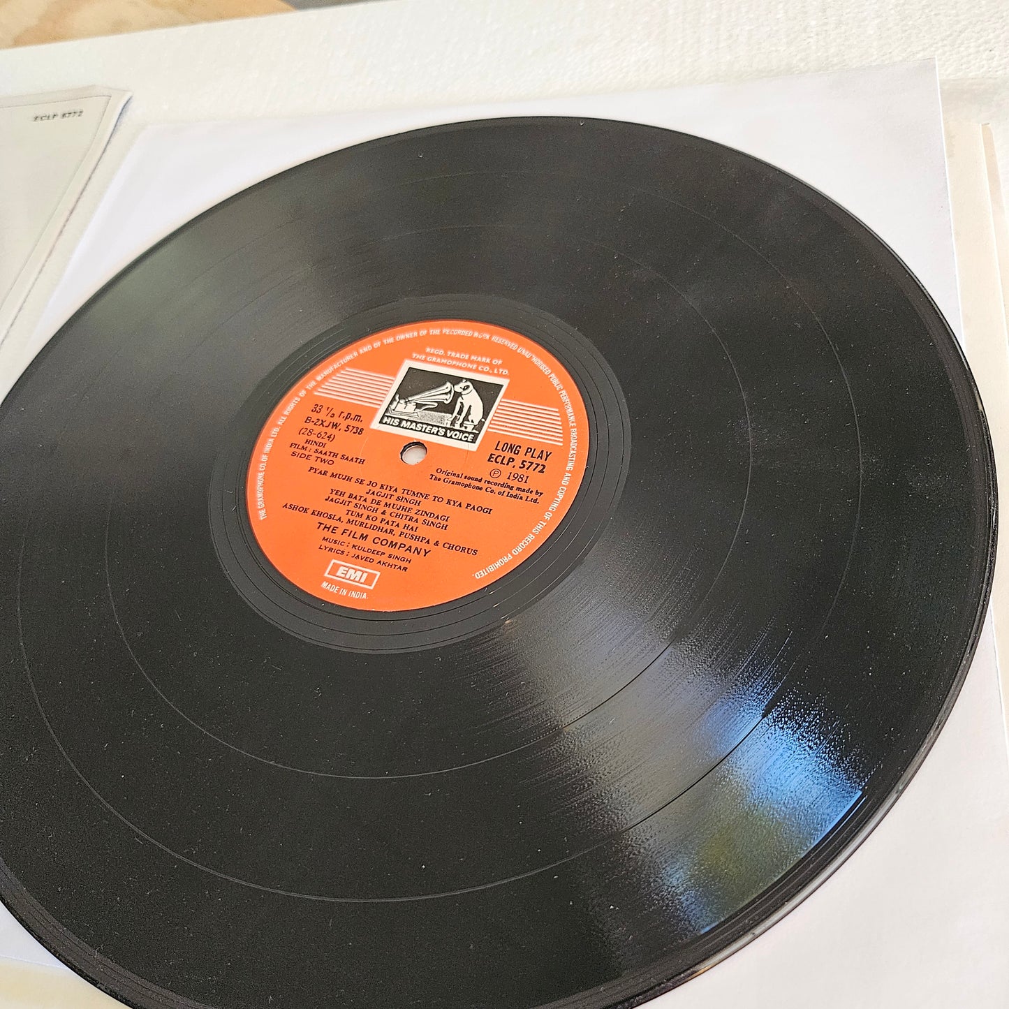 Saath Saath - jagjit Singh Superhit Ghazals record in near mint condition from original soundtrack