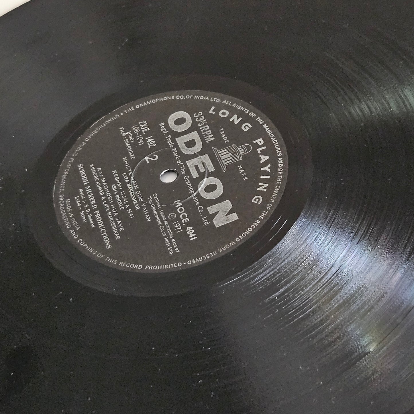 Sharmilee - Original soundtrack Music by S. D. Burman and eternal classic - Odeon Record near mint in Pristine condition