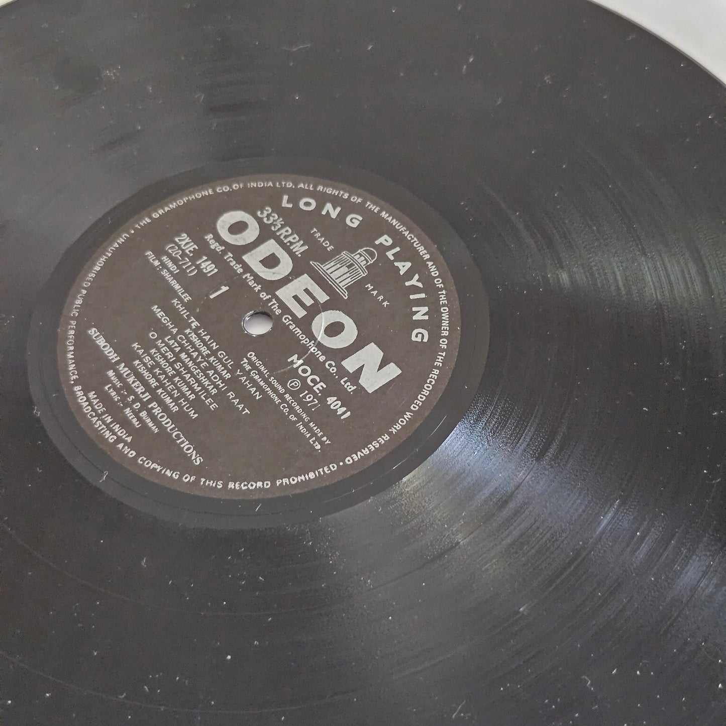 Sharmilee - Original soundtrack Music by S. D. Burman and eternal classic - Odeon Record near mint in Pristine condition