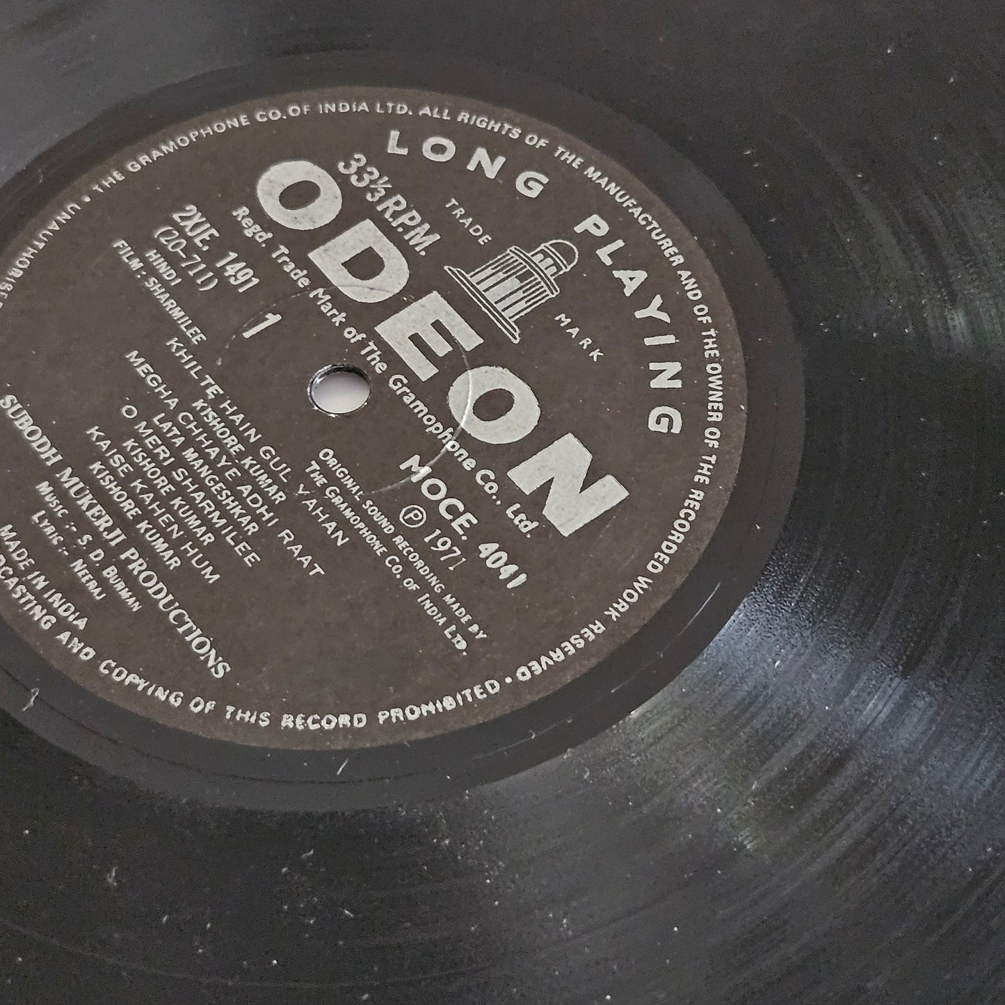 Sharmilee - Original soundtrack Music by S. D. Burman and eternal classic - Odeon Record near mint in Pristine condition