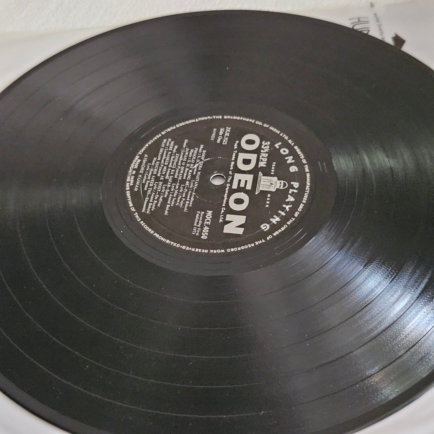 Kishore Kumar - Choicest Film Songs in Odeon VG++ 1st edition - ring Odeon version from original soundtrack MOCE4050
