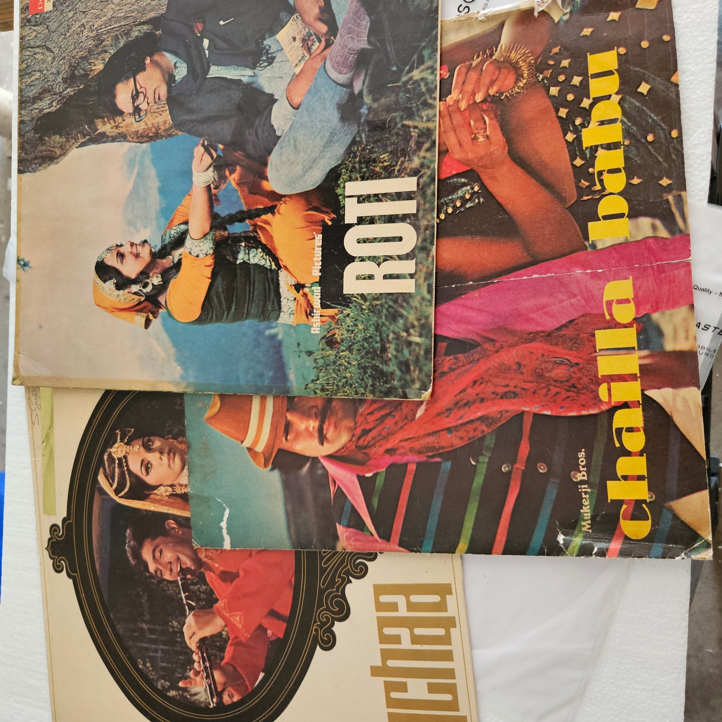 3 lps Rajesh Khannas Superhit Lps collection  1.Roti , 2.Chailla Babu  and 3. Sachaa Jhutha in excellent  to near mint condition