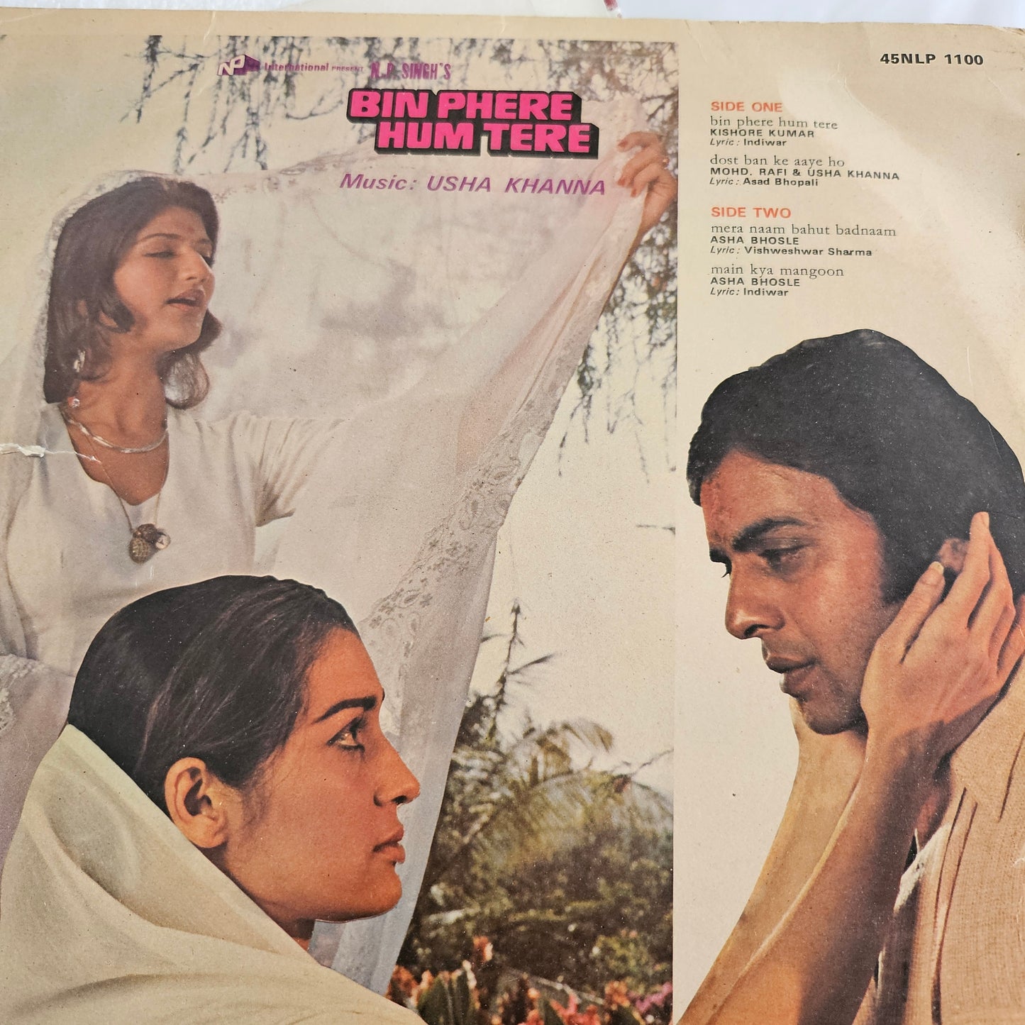 3 lps of Music Director Usha Khanna Superhit Lps collection 1. Hotel 2. Hawas and 3.Bin Phere Hum tere in excellent condition from original soundtrack