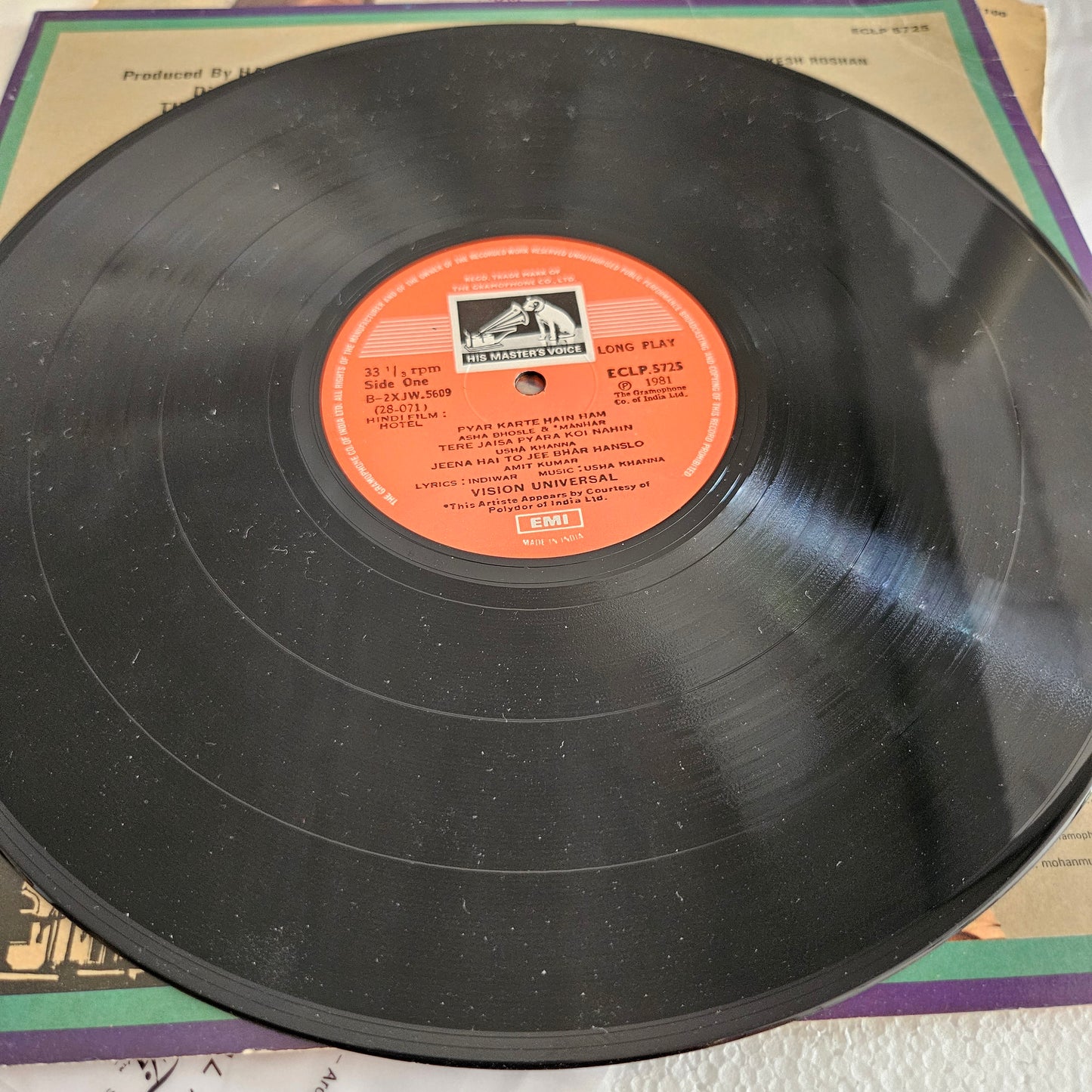 3 lps of Music Director Usha Khanna Superhit Lps collection 1. Hotel 2. Hawas and 3.Bin Phere Hum tere in excellent condition from original soundtrack