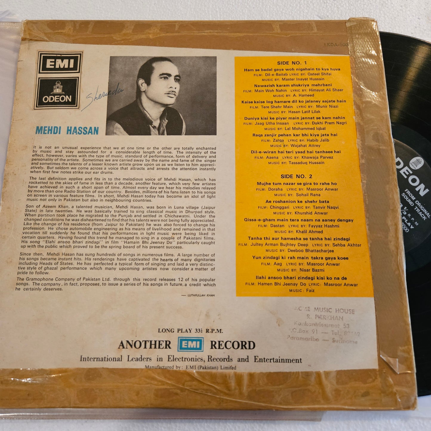 Mehdi hassan - Mehdi hassan - His best in VG++ condition LKDA-5000