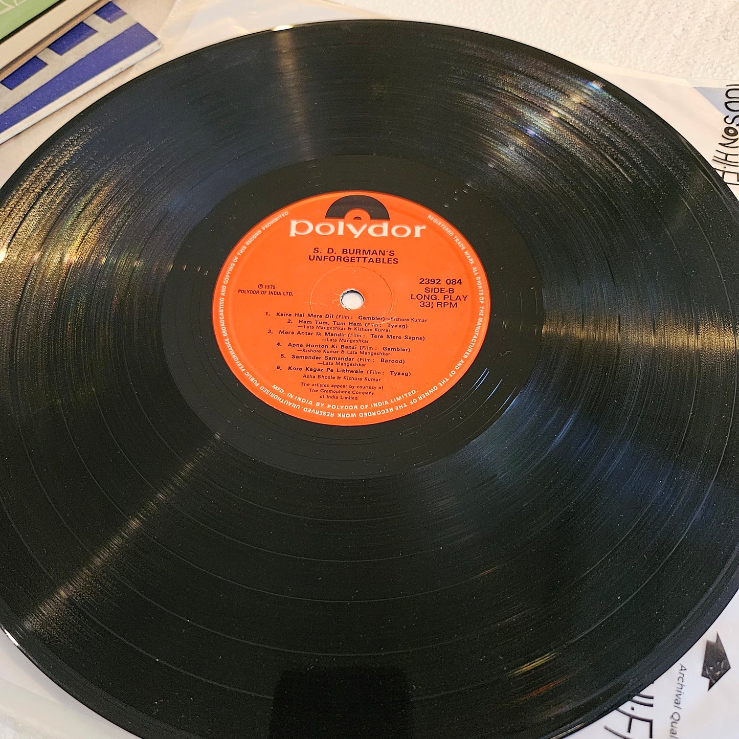 S. D. Burman - Unforgettable hits of Maestro S. D. Burman in near mint condition from original soundtracks polydor 2392-084