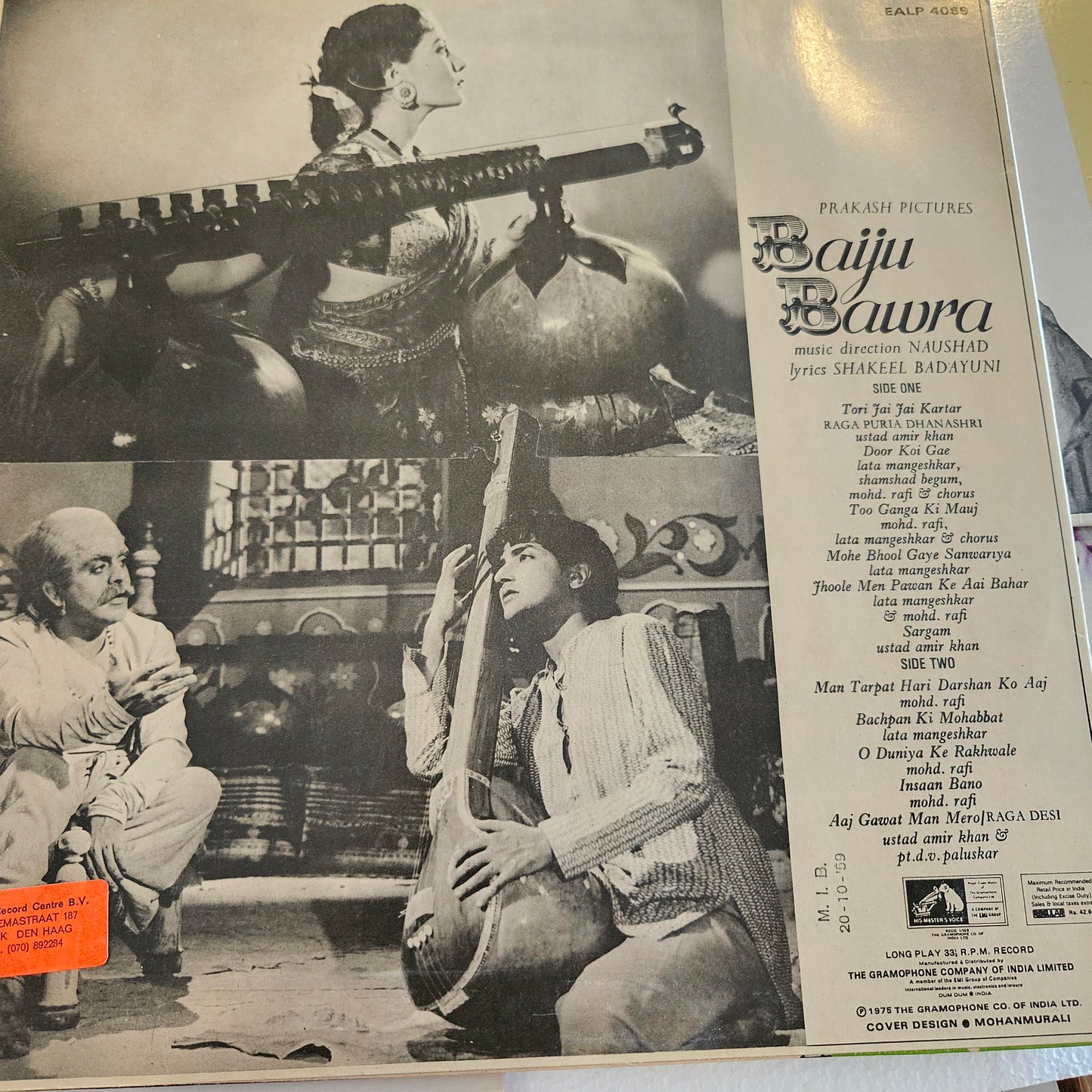 4  Lps of Great Maestro NAUSHAD  1.Mother India, 2.Shabab 3. Aadmi and 4. Baiju Bawra in Pristine Condition