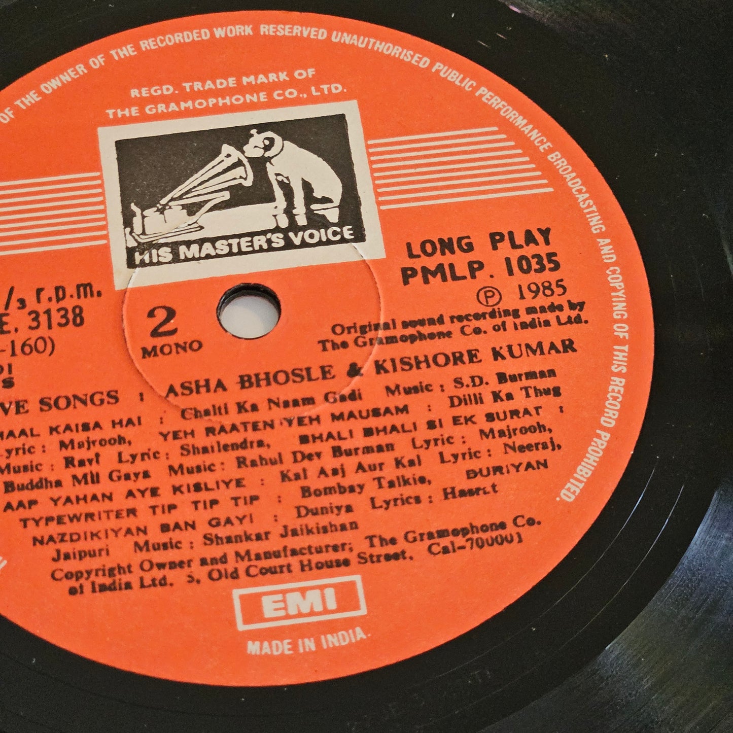 Duets - Asha Bhosle  and Kishore Kumar Love Songs in excellent - superb and rare collection of songs - PMLP1035