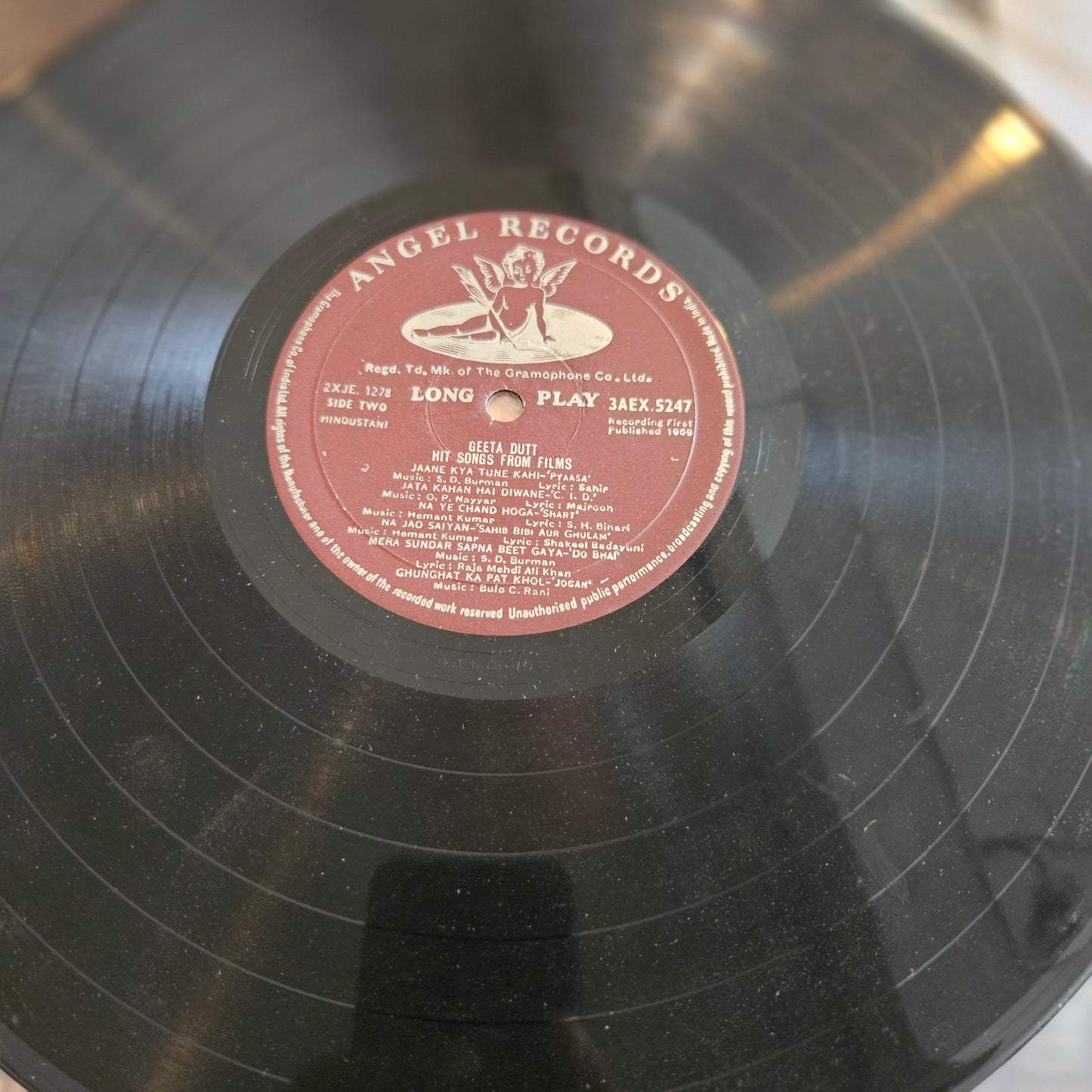Geeta Dutt - Hit songs from films in 1st Angel edition in VG+ condition